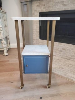 French Deco Industrial Moderne Side Table
