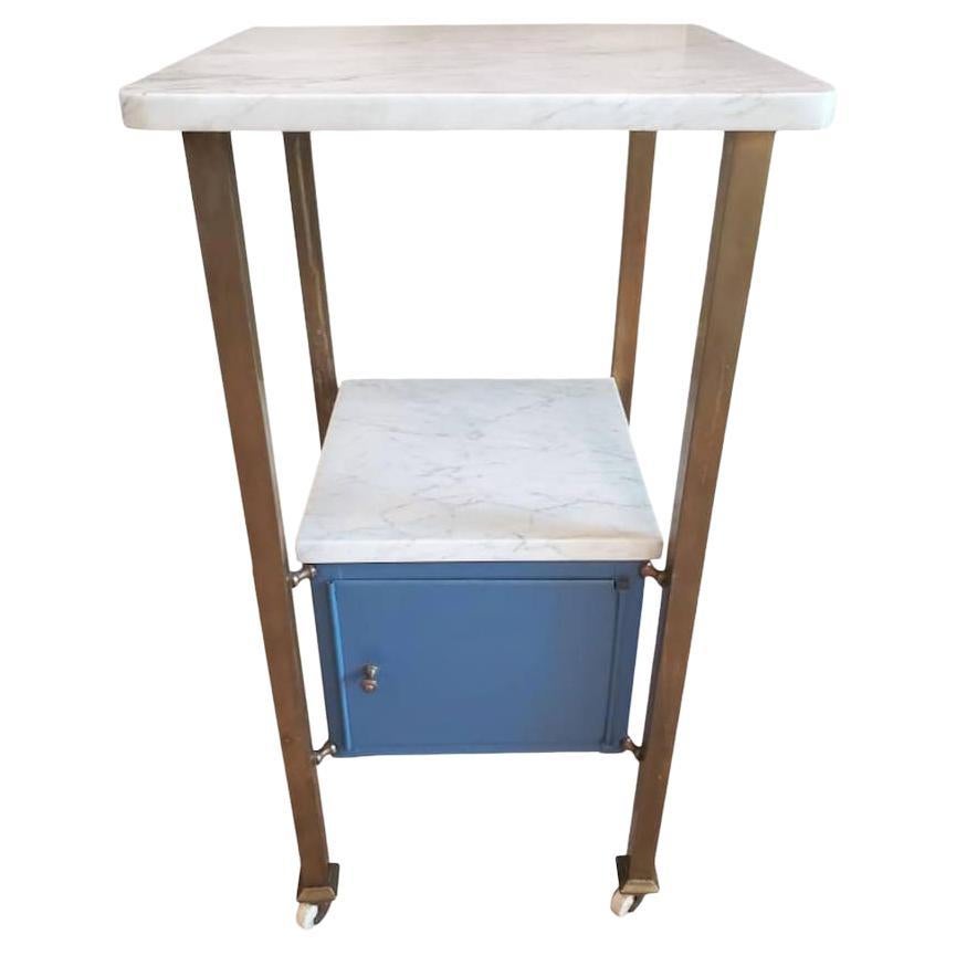 French Deco Industrial Moderne Side Table