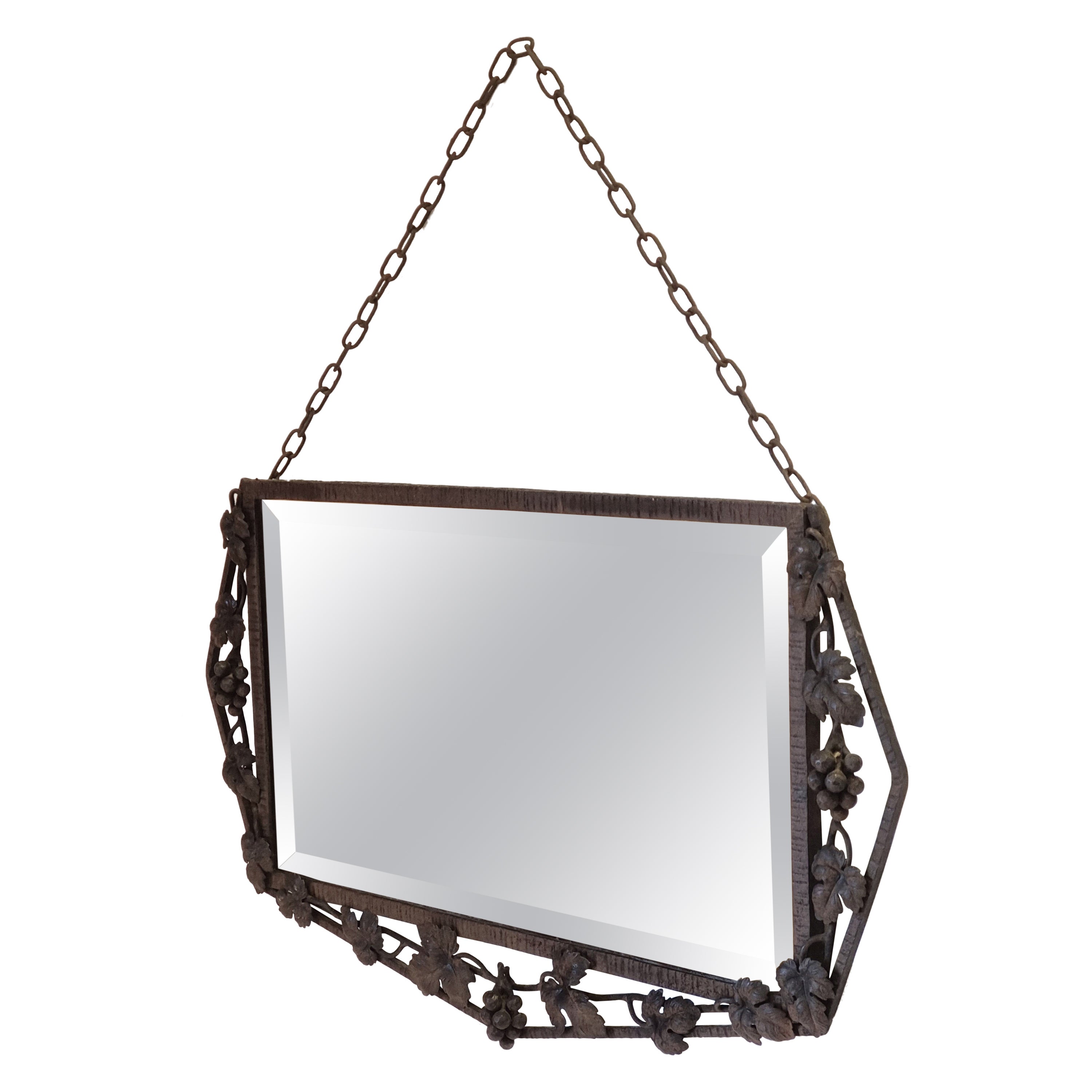 French Deco, Iron Mirror, Art Deco / 1930s