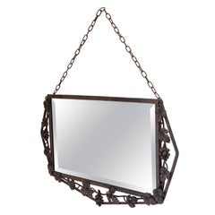 French Deco, Iron Mirror, Art Deco / 1930s
