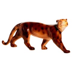 French Deco Large Ceramic Leopard