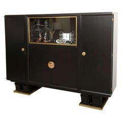 Exceptional Ebonized French Deco Cabinet