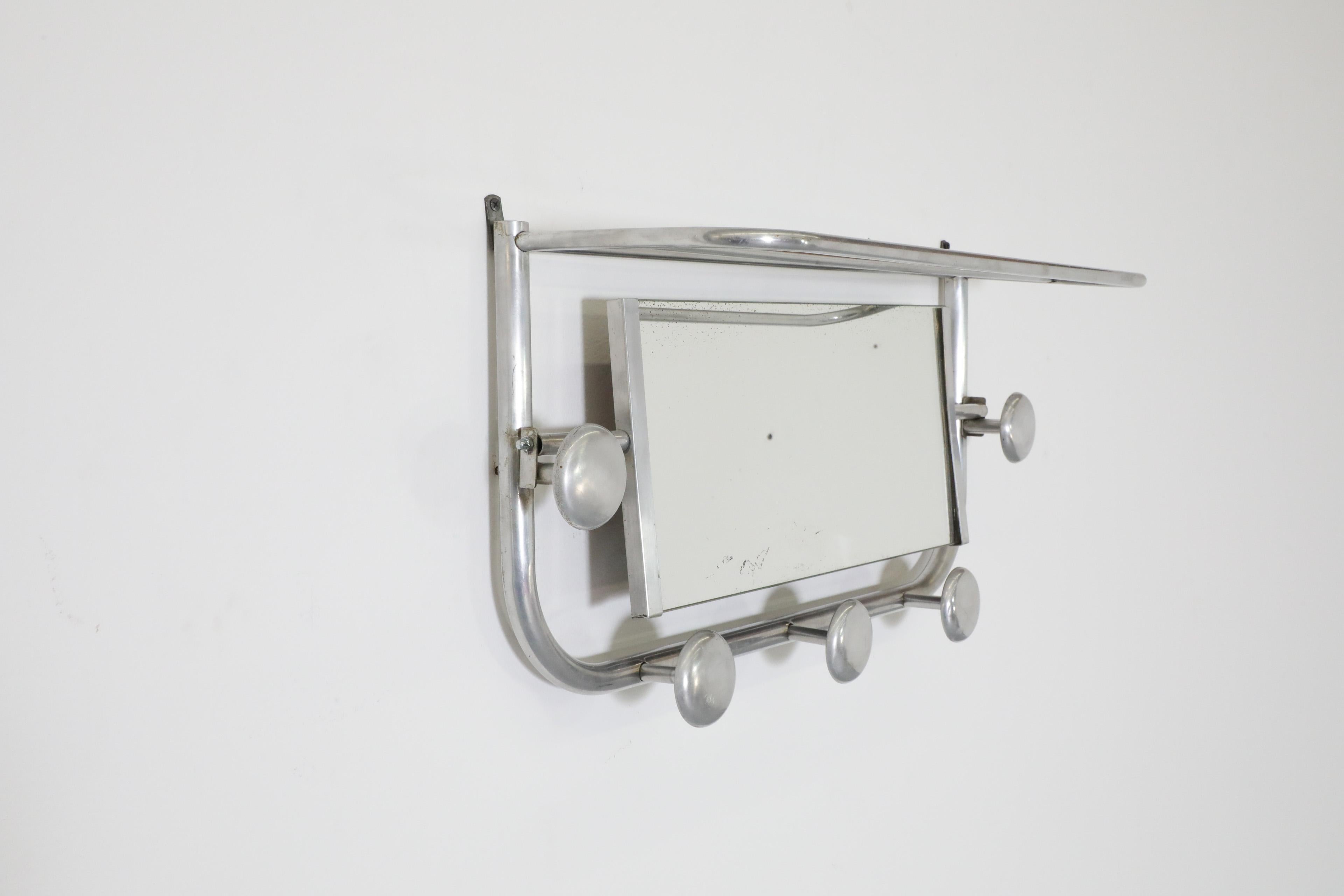French Deco Mid-Century Aluminum Coat Rack attributed to Roger Feraud For Sale 7