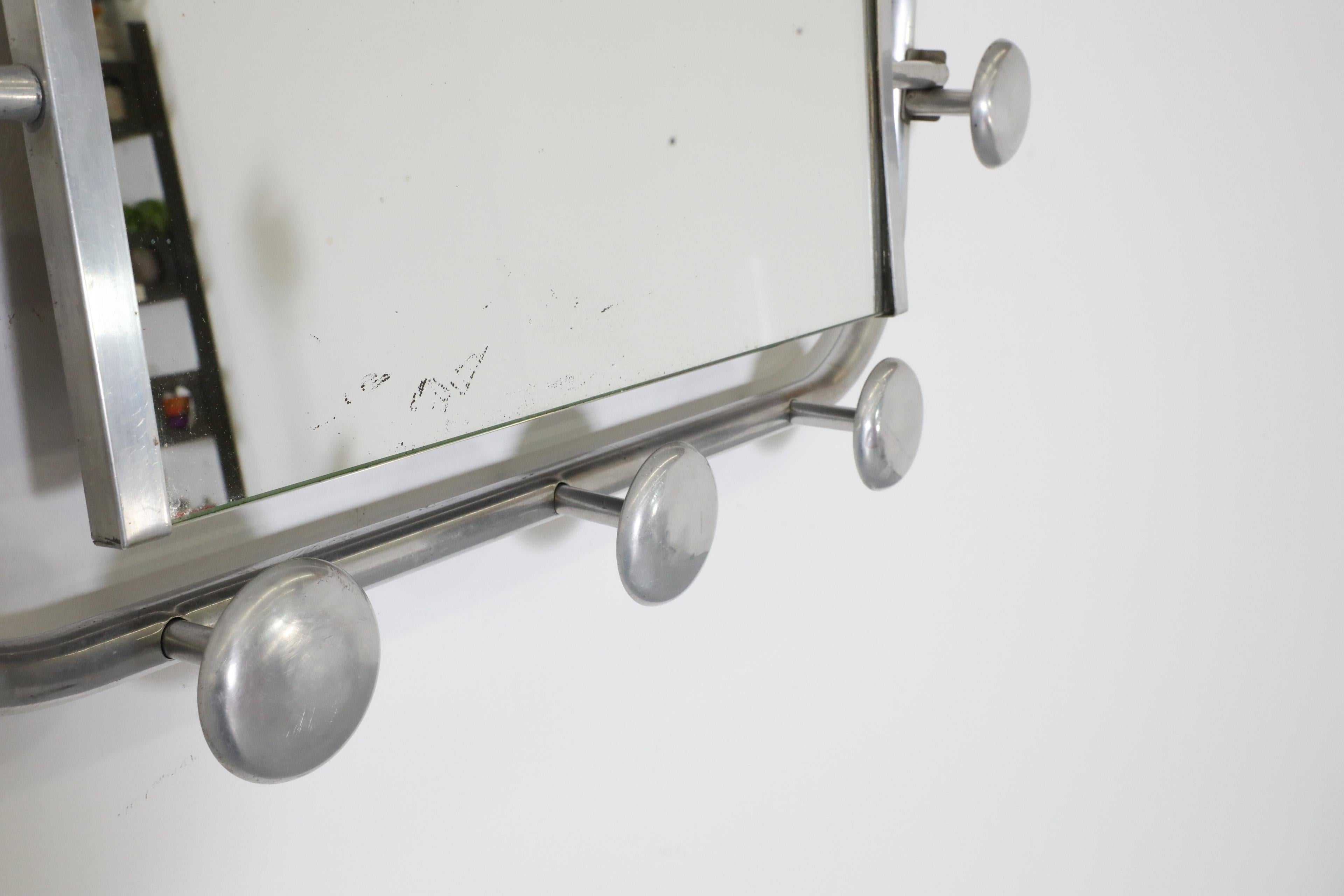 French Deco Mid-Century Aluminum Coat Rack attributed to Roger Feraud For Sale 8