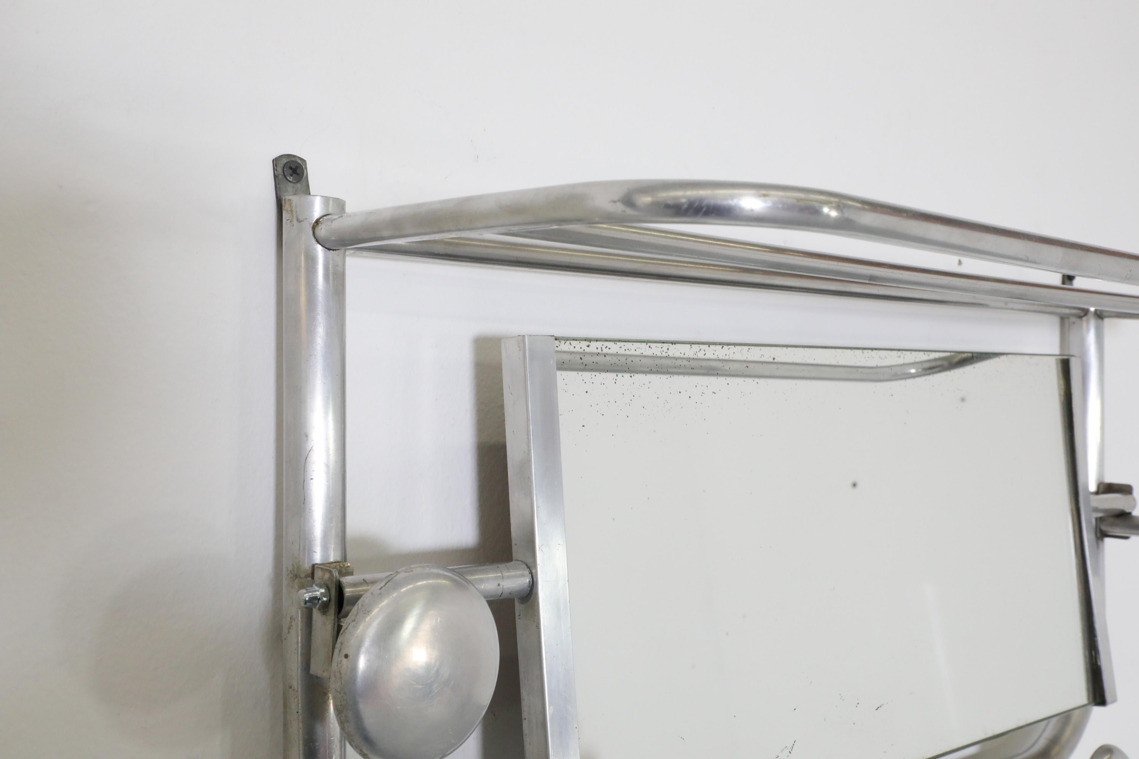 French Deco Mid-Century Aluminum Coat Rack attributed to Roger Feraud For Sale 9