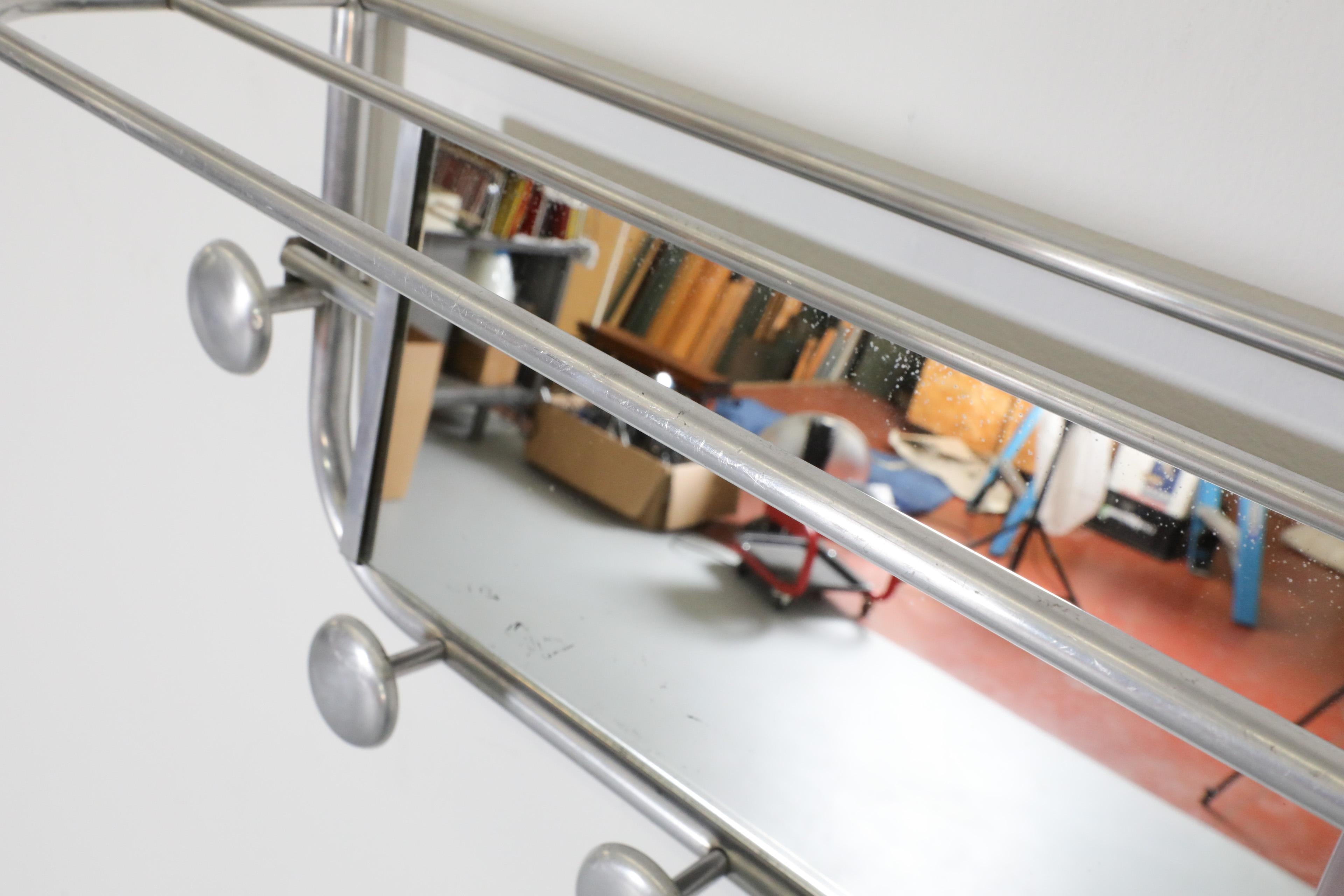 French Deco Mid-Century Aluminum Coat Rack attributed to Roger Feraud For Sale 12