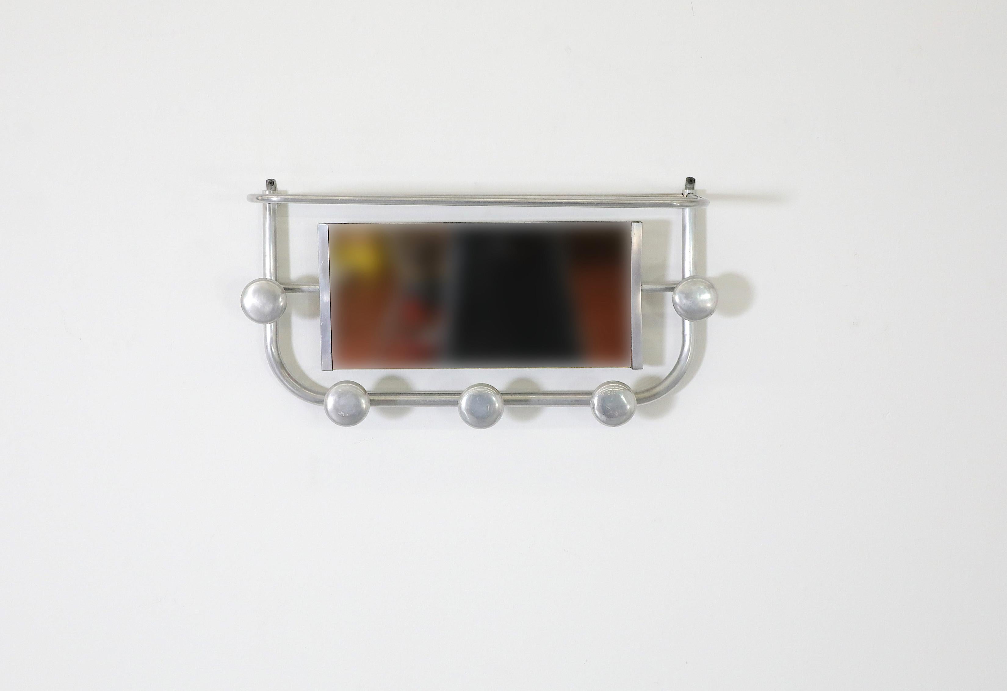 French Deco Mid-Century Aluminum Coat Rack attributed to Roger Feraud For Sale 13