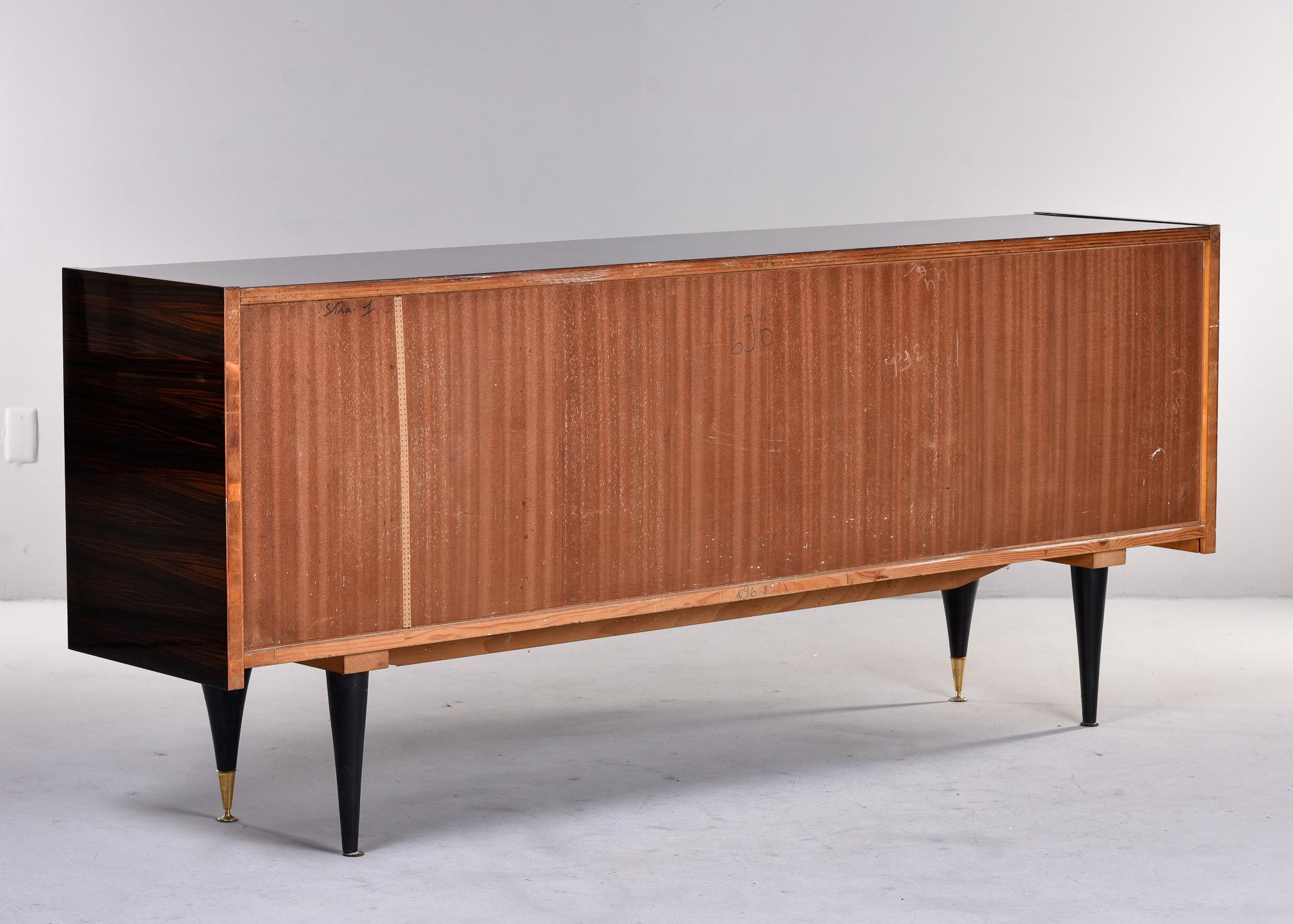 French Deco Modernist Macassar Buffet or Credenza with Diamond Pattern Inlay 7