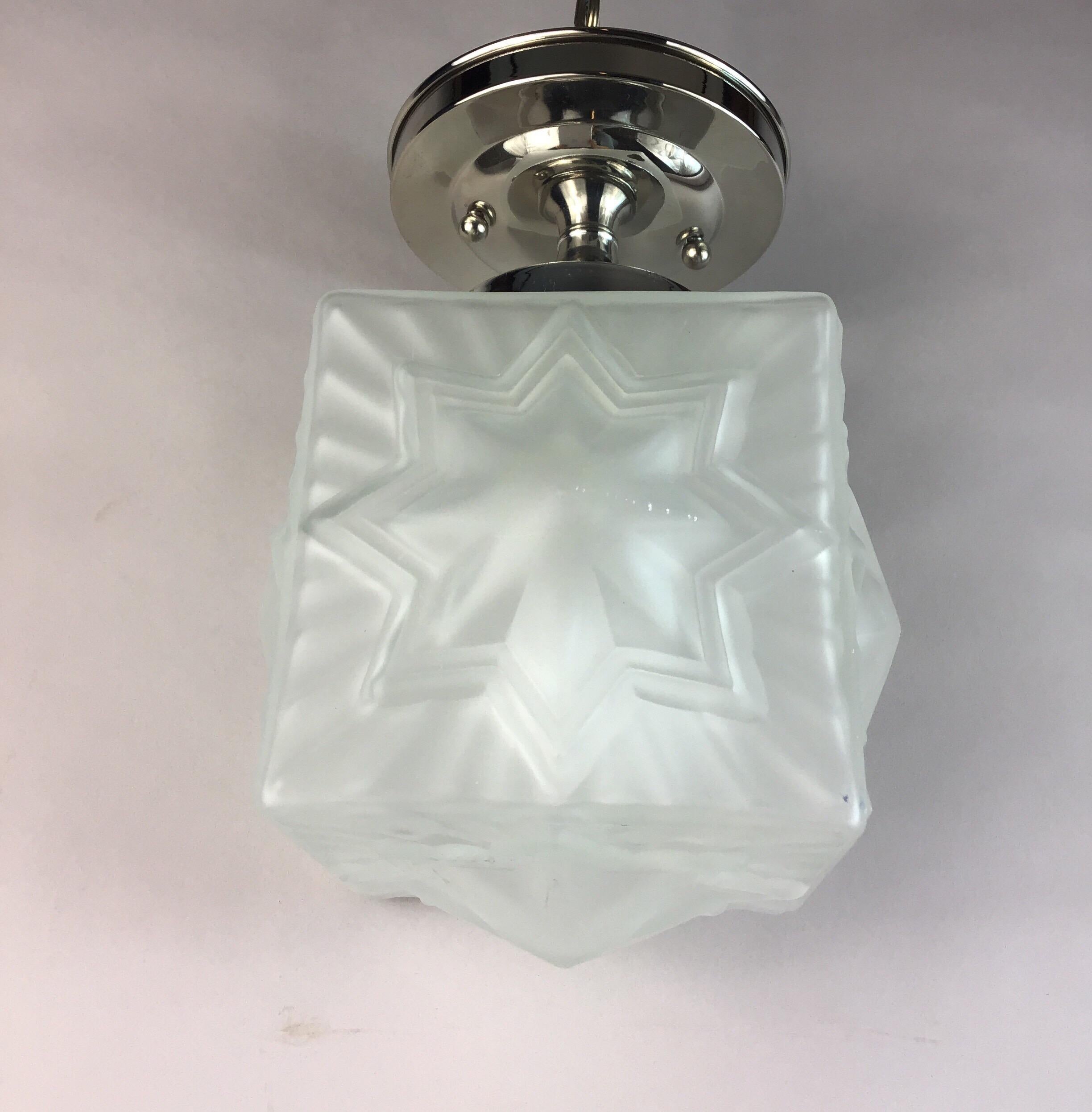 Mid-20th Century French Deco Nautical Star Flushmount(3available)