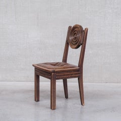 Chaises de salle à manger déco françaises à la manière de Dudouyt '6'