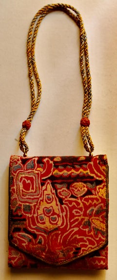 French Deco Silk Fabric Evening Bag