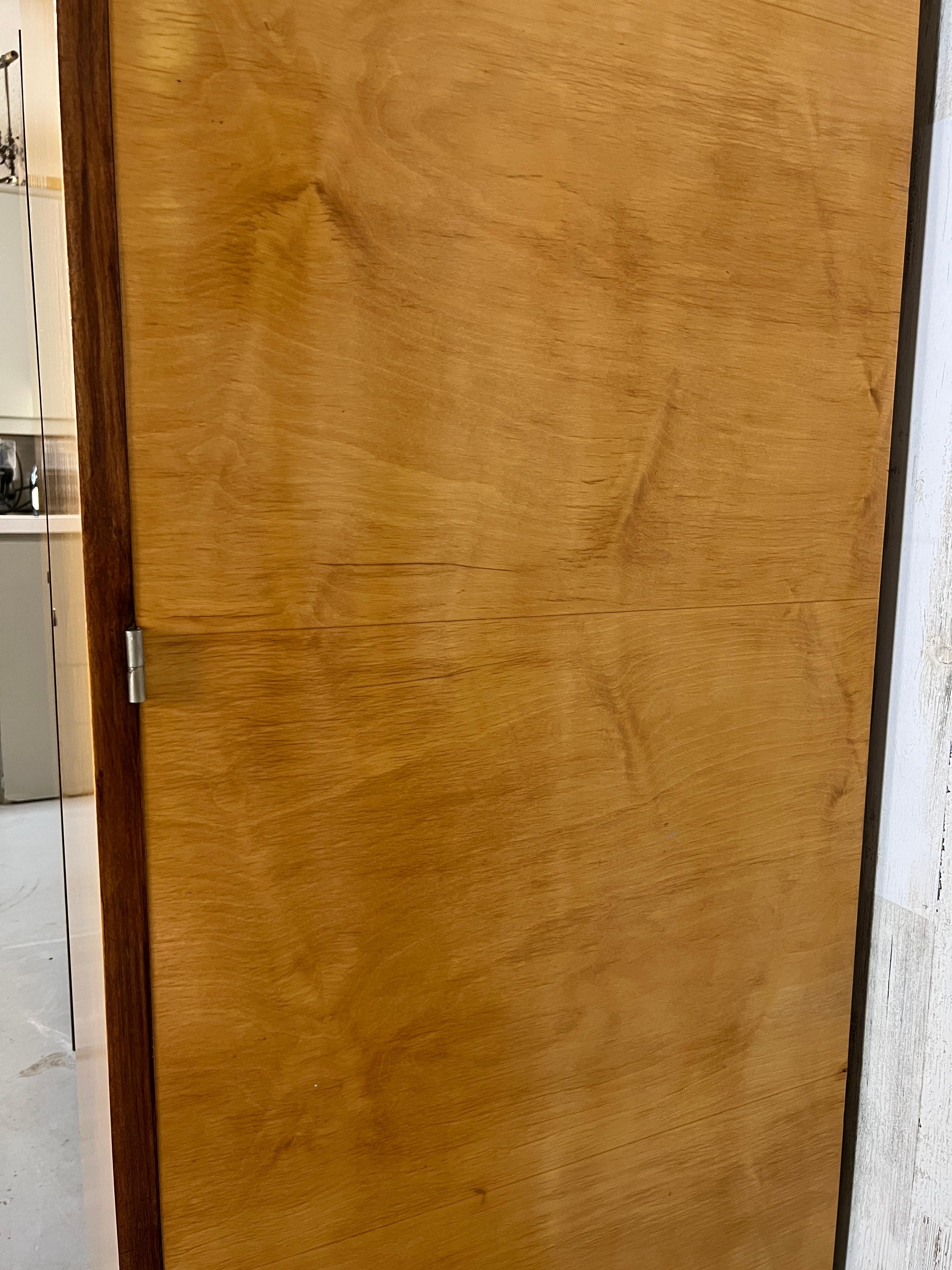 Metal French Deco Sycamore Armoire