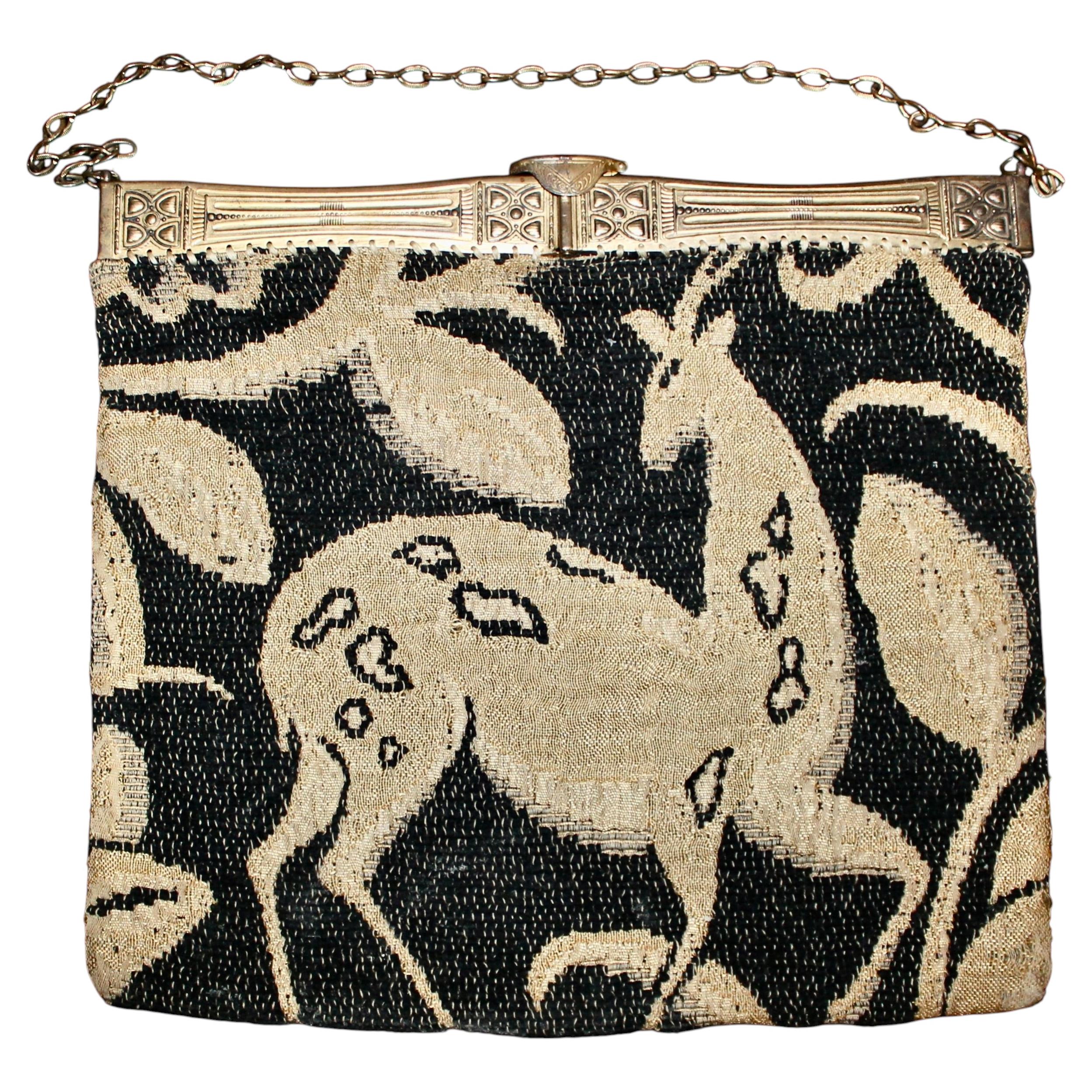 French Deco Tapestry Fabric Bag