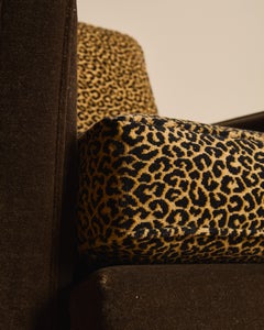 French Deco Two Tone Leopard Club Chair