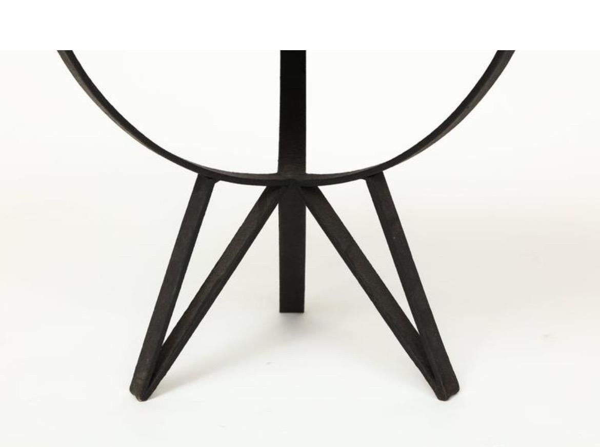 Art déco Table d'appoint déco française Gueirdon avec plateau en miroir, années 1930, 1940 en vente