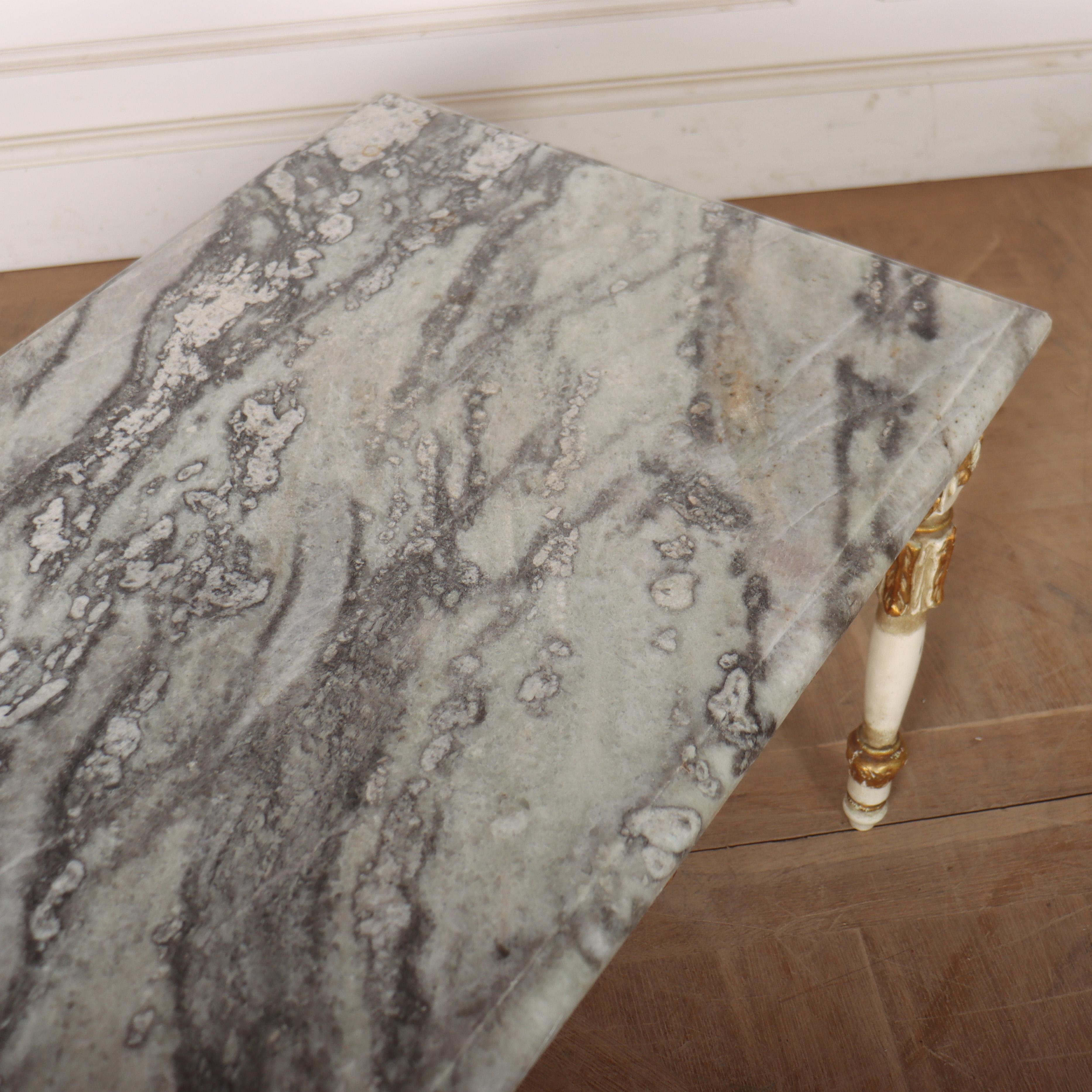 French Decorated Marble Topped Coffee Table For Sale 1