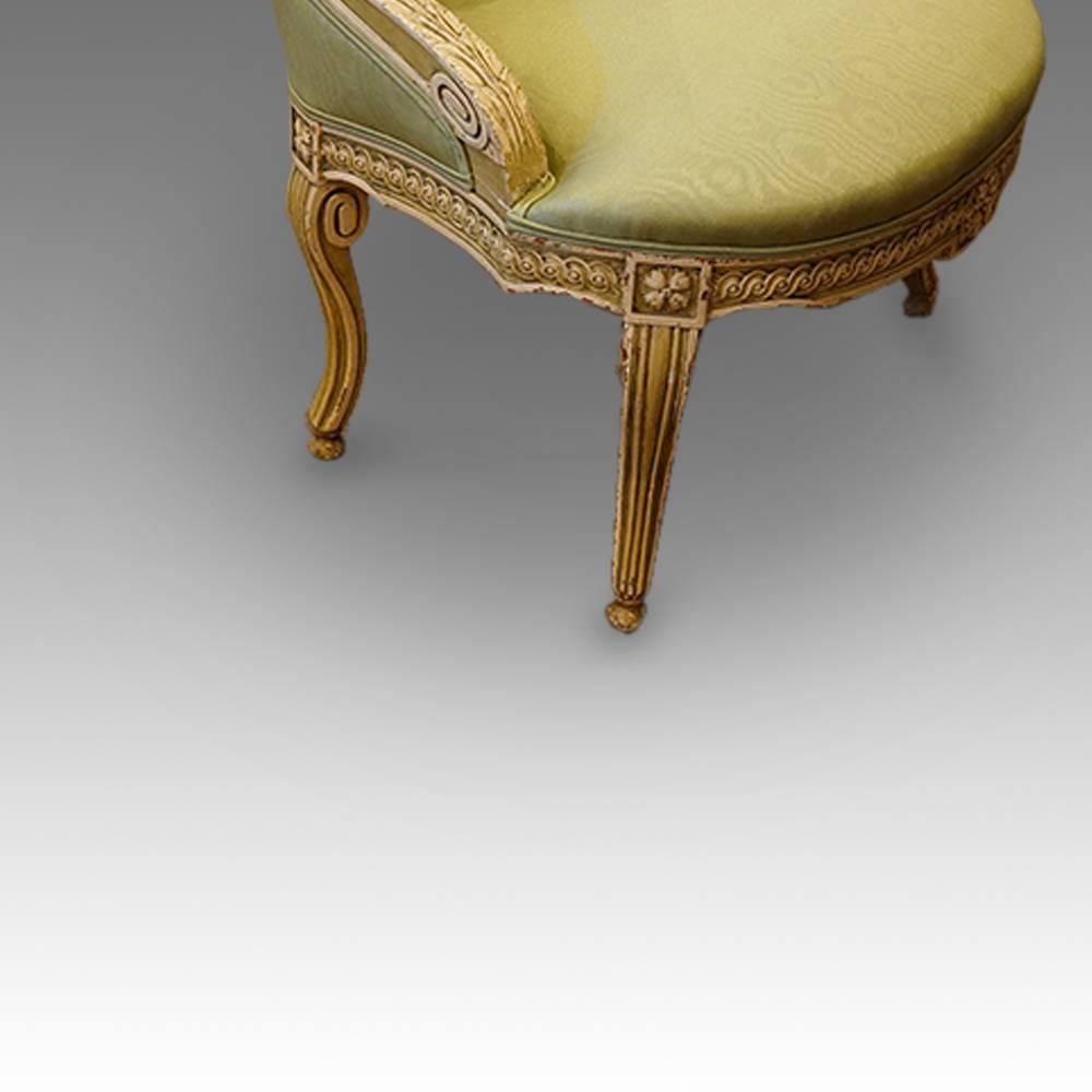 Late 19th Century French Decorated Salon Chair