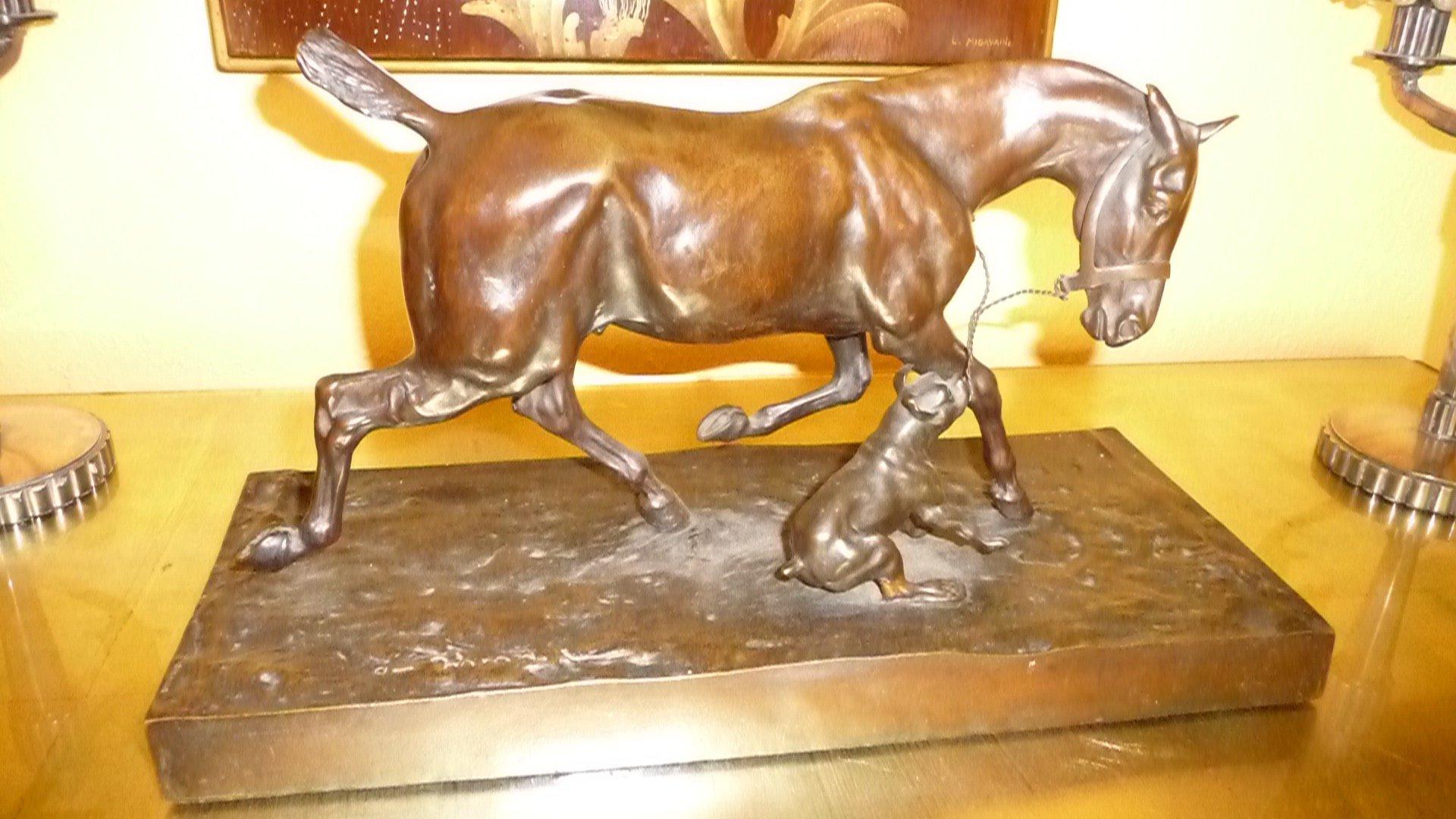 French Decorative Animal Bronze Sculpure 