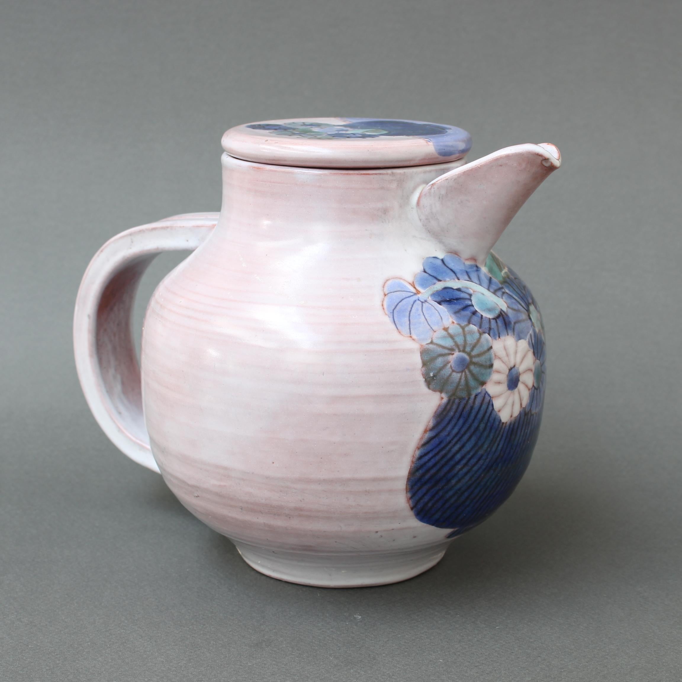 French Decorative Ceramic Pitcher by the Cloutier Brothers (circa 1970s) For Sale 7
