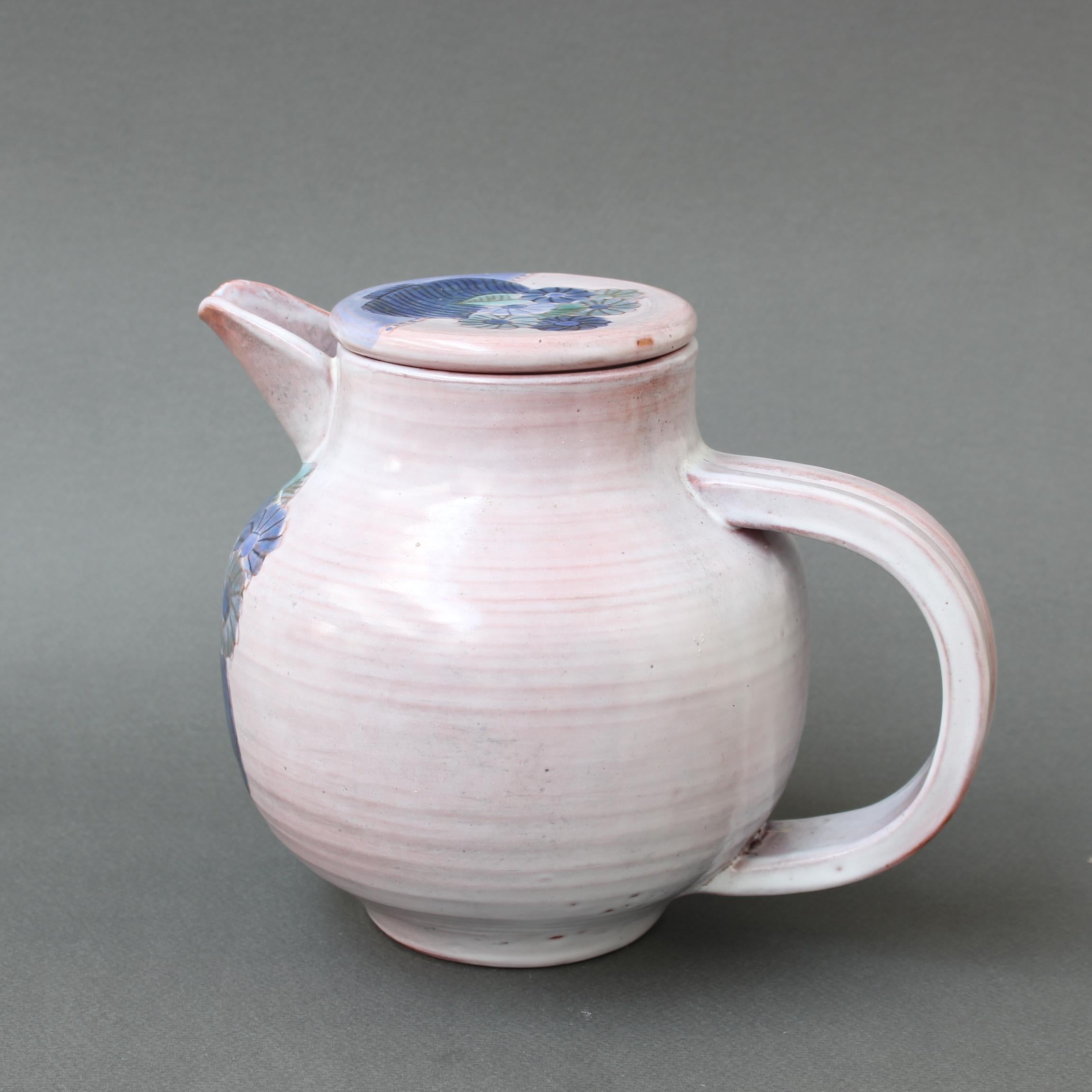 French Decorative Ceramic Pitcher by the Cloutier Brothers (circa 1970s) For Sale 2