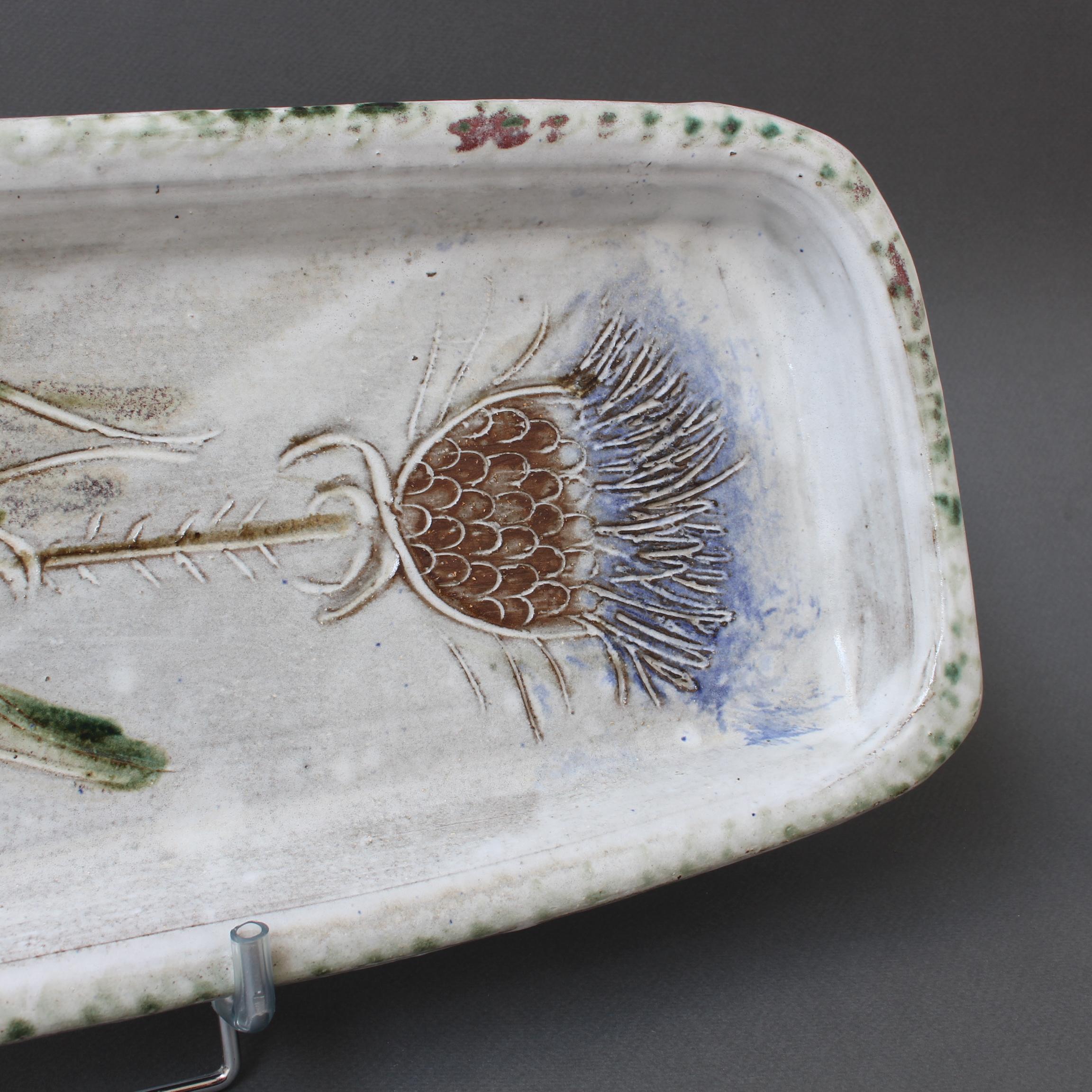 French Decorative Ceramic Tray by Albert Thiry 'circa 1960s' For Sale 5