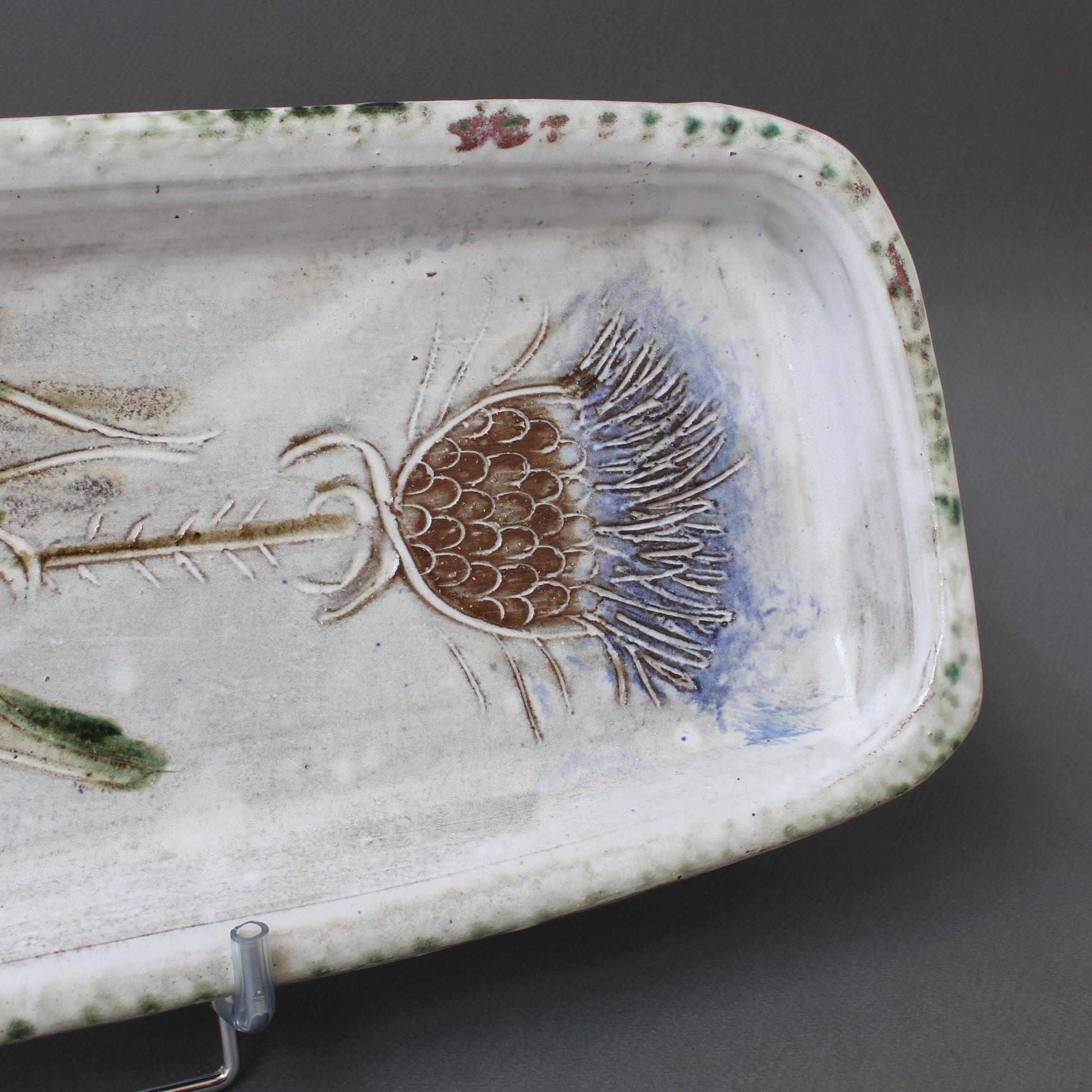 Bandeja de cerámica decorativa francesa de Albert Thiry 'circa años 60' en venta 3