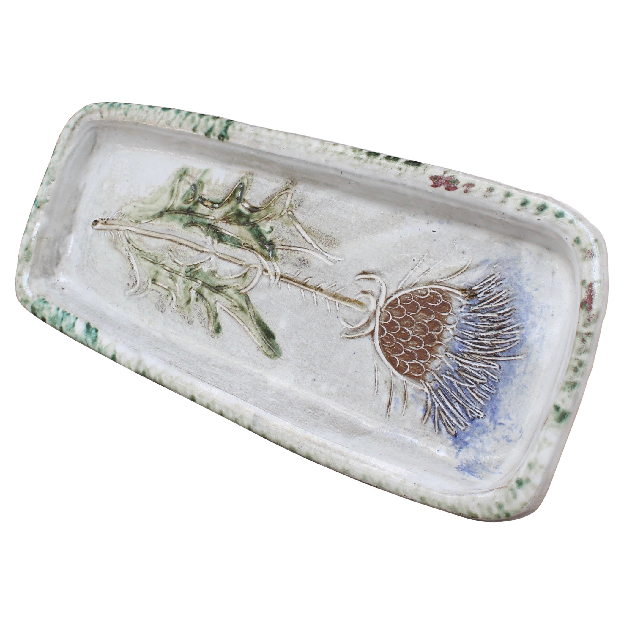 French Decorative Ceramic Tray by Albert Thiry 'circa 1960s'