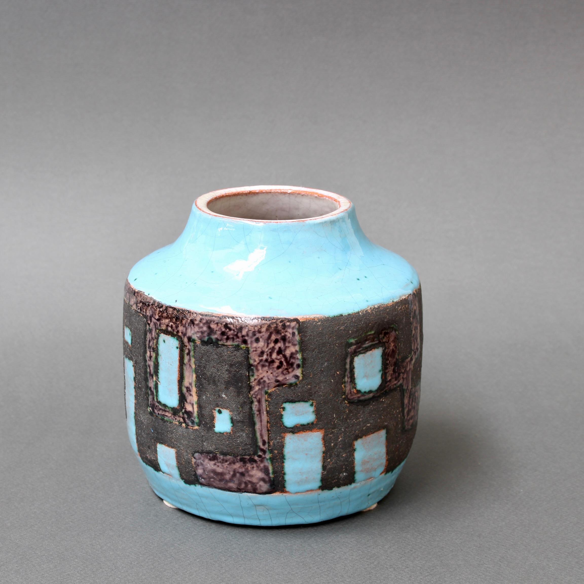 Mid-20th Century French Decorative Ceramic Vase by Jean-Claude Courjault '1961'
