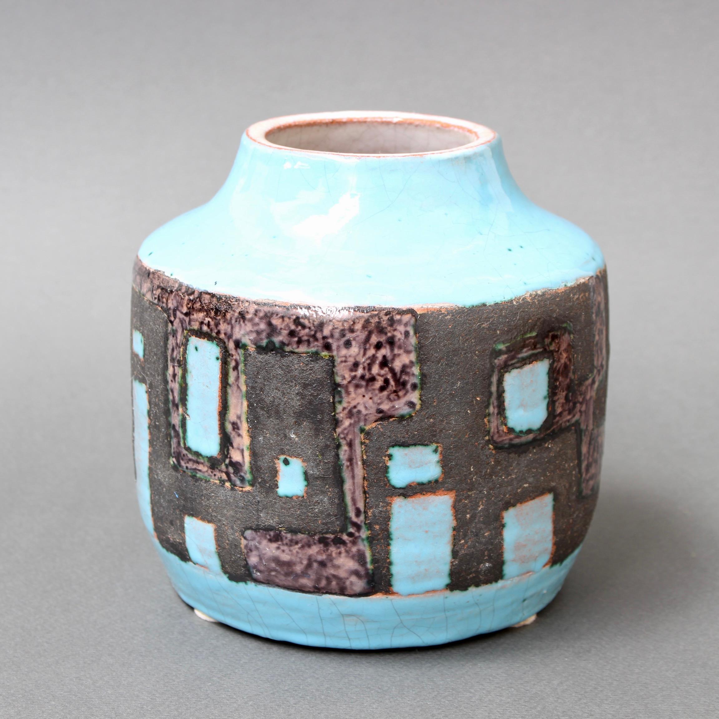 French Decorative Ceramic Vase by Jean-Claude Courjault '1961' 1