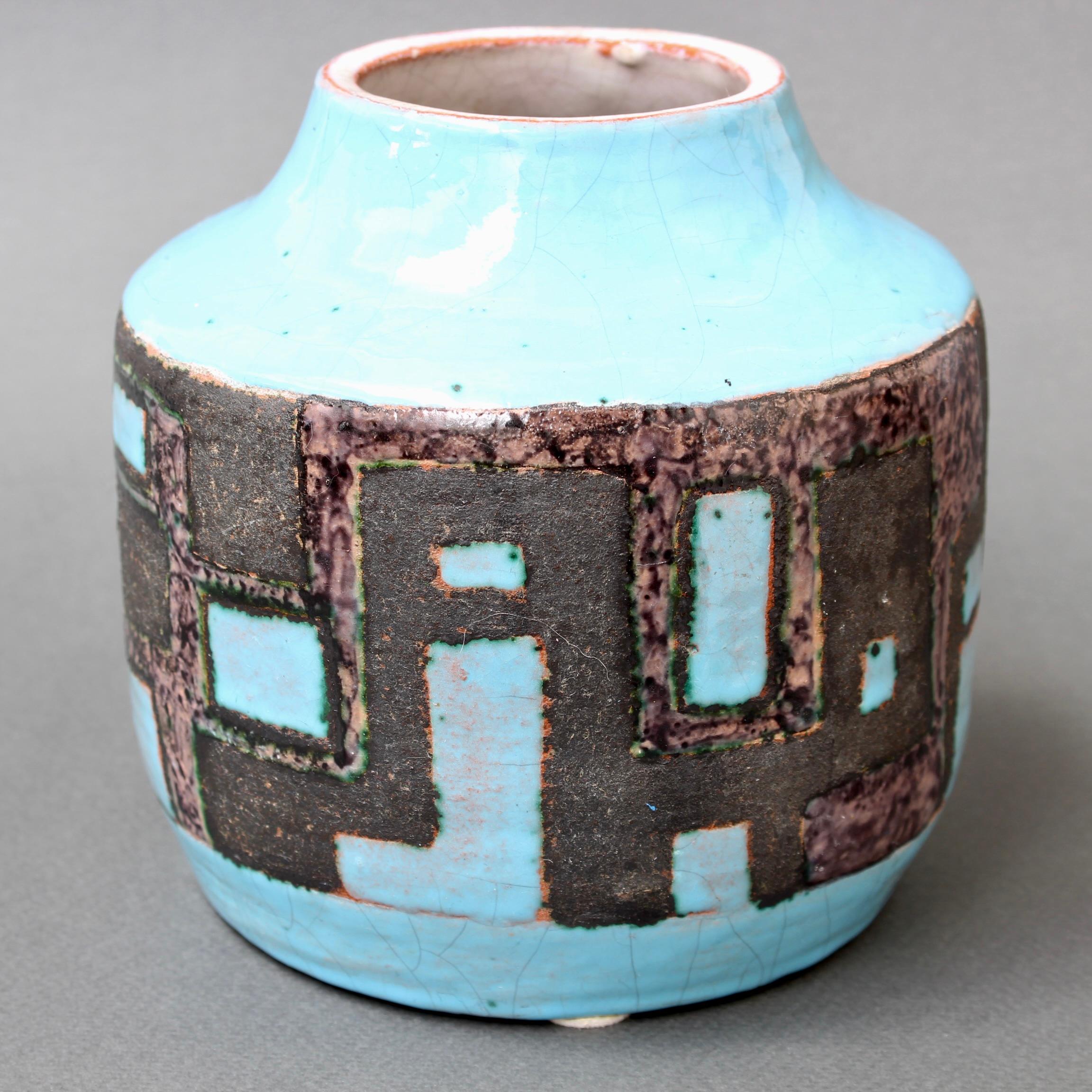 French Decorative Ceramic Vase by Jean-Claude Courjault '1961' 3