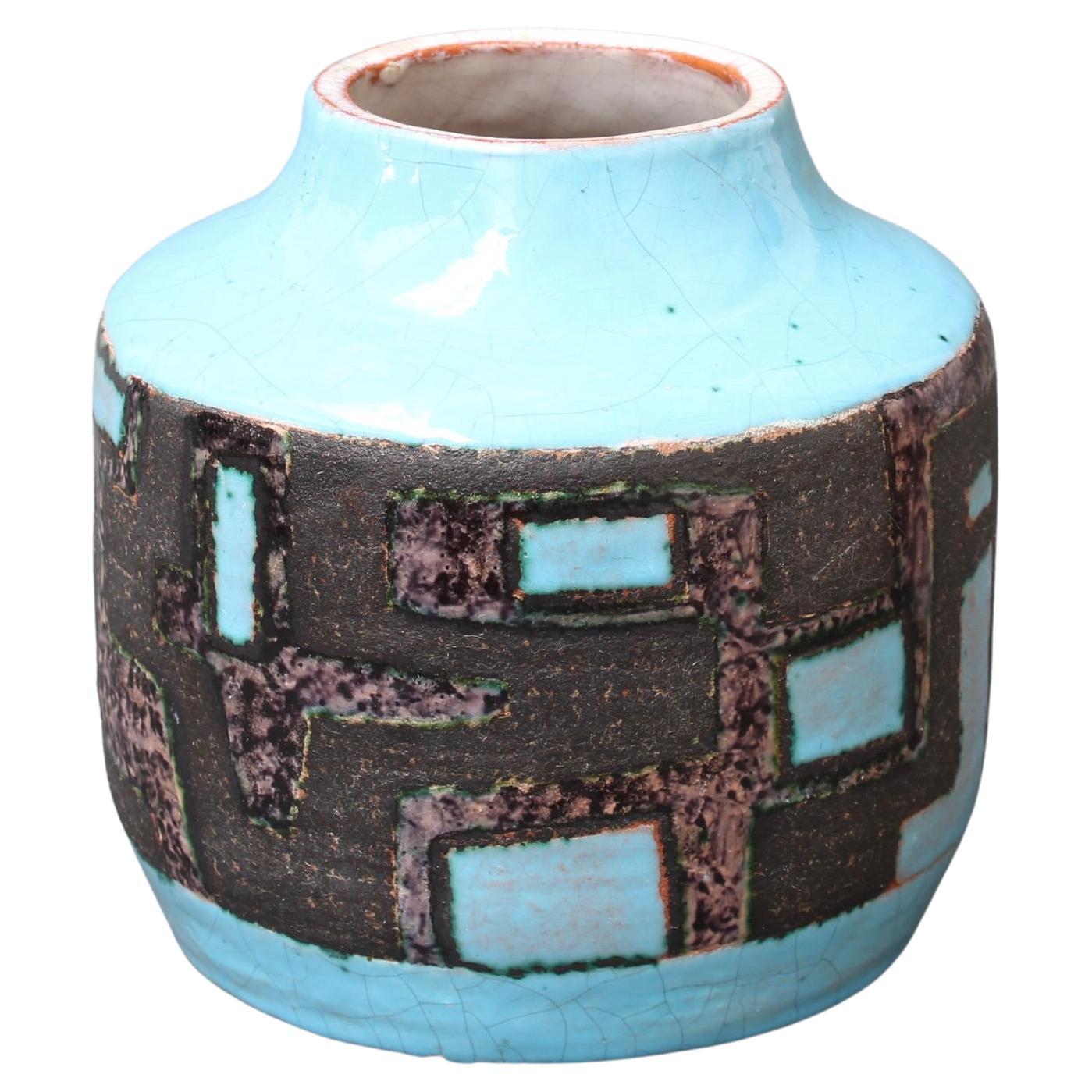 French Decorative Ceramic Vase by Jean-Claude Courjault '1961'