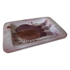 French Decorative Ceramic Vide-Poche by Frères Cloutier, 1950s