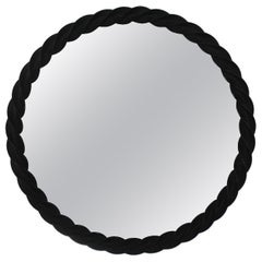 French Decorative Heavy 1940s Wall Mirror