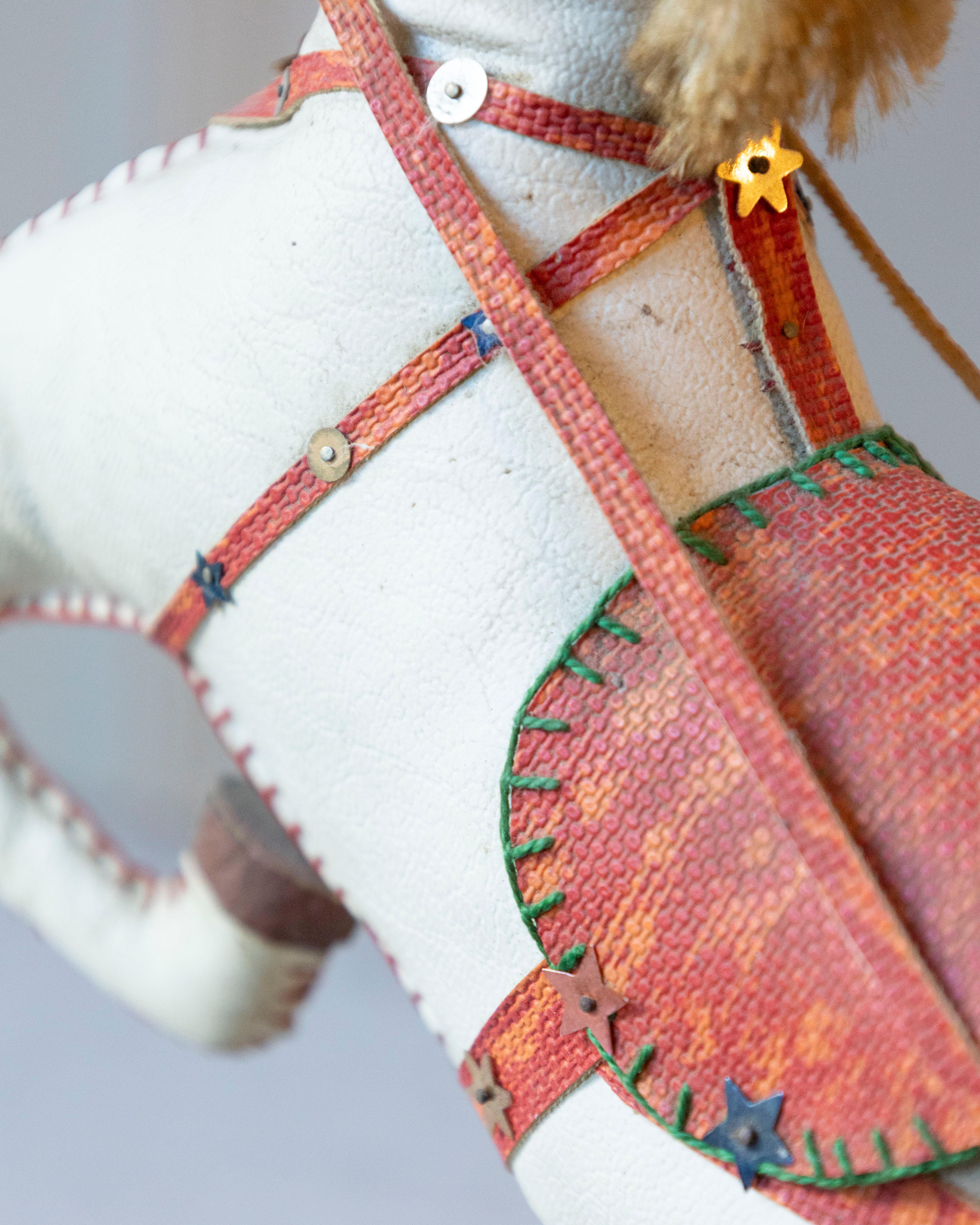 French Decorative Horse in Moleskin with Saddle and Harness, 20th Century For Sale 6