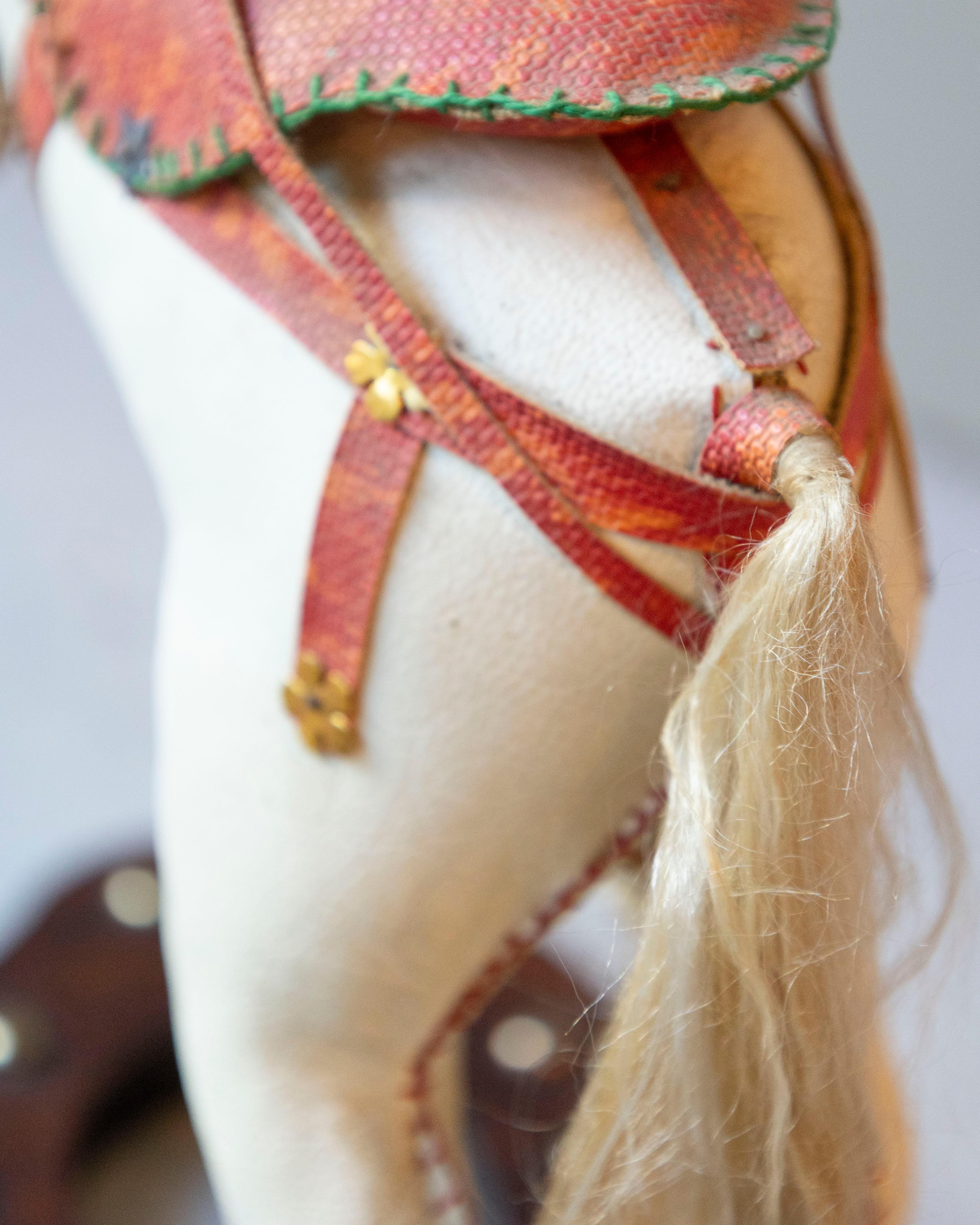 French Decorative Horse in Moleskin with Saddle and Harness, 20th Century For Sale 7