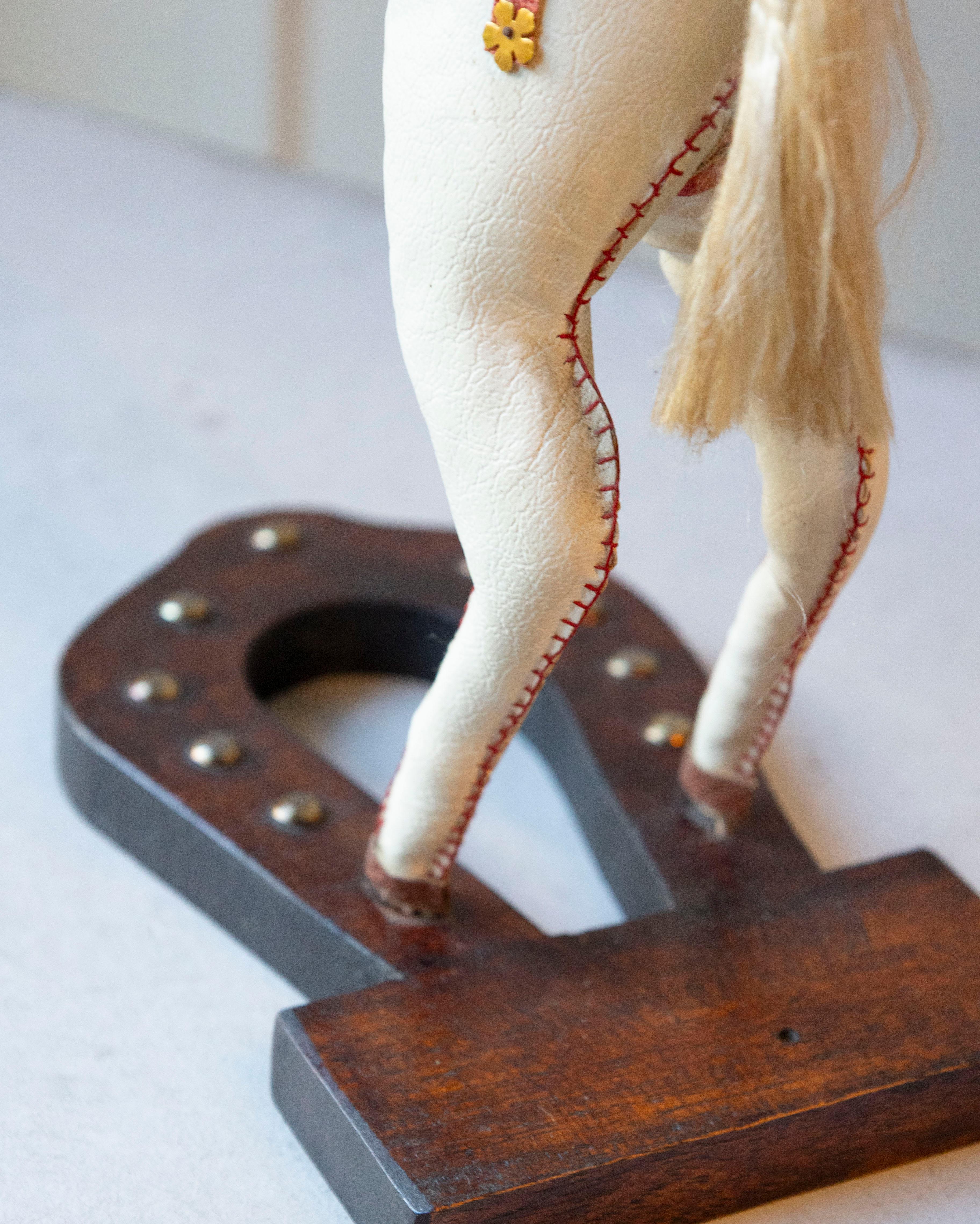 French Decorative Horse in Moleskin with Saddle and Harness, 20th Century For Sale 8