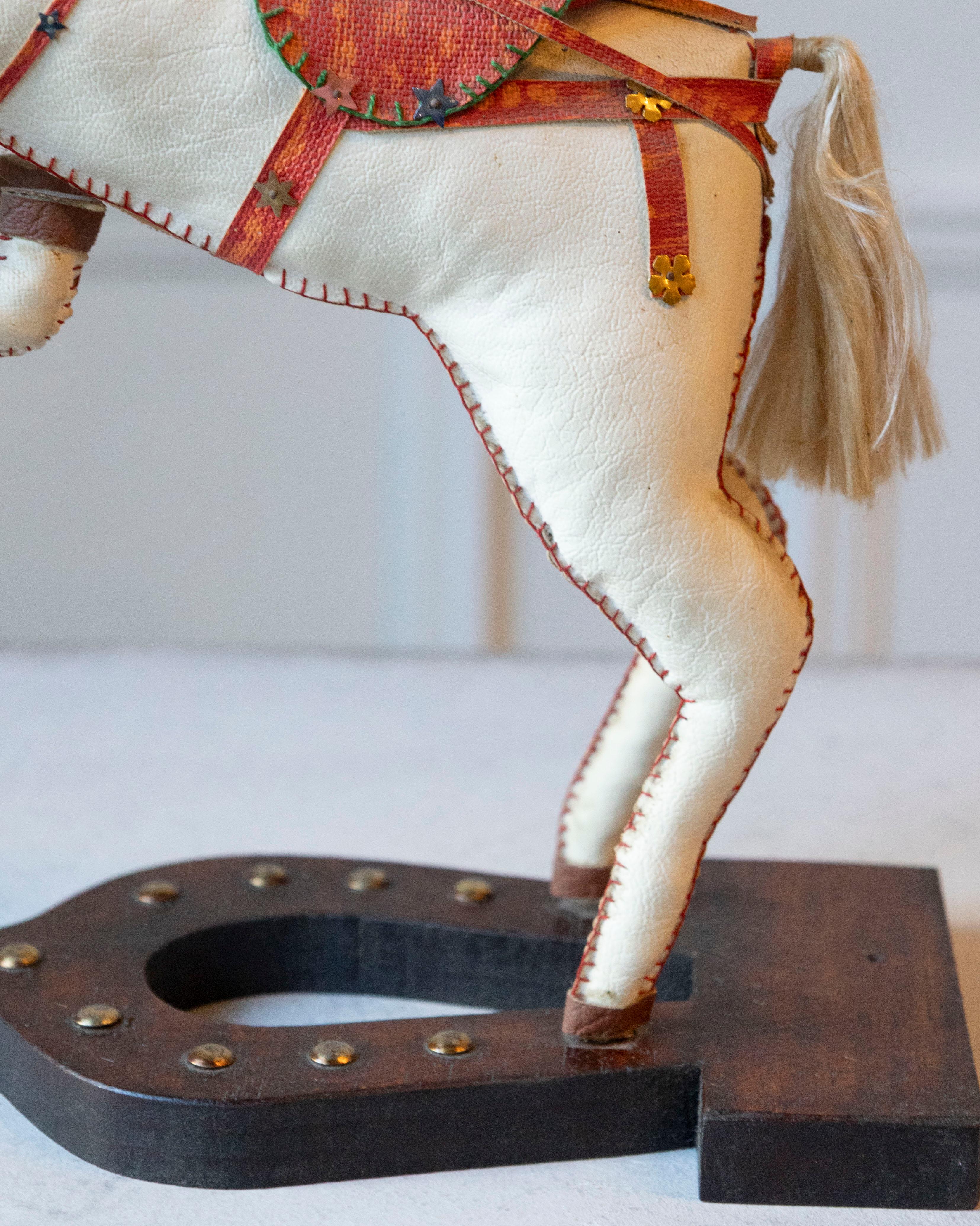 French Decorative Horse in Moleskin with Saddle and Harness, 20th Century For Sale 11