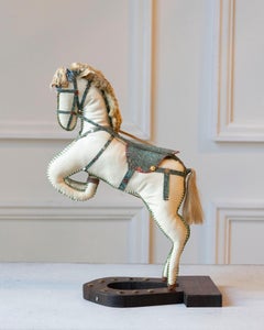 French Decorative Horse in Moleskin with Saddle and Harness, 20th Century