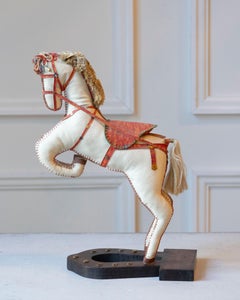 French Decorative Horse in Moleskin with Saddle and Harness, 20th Century