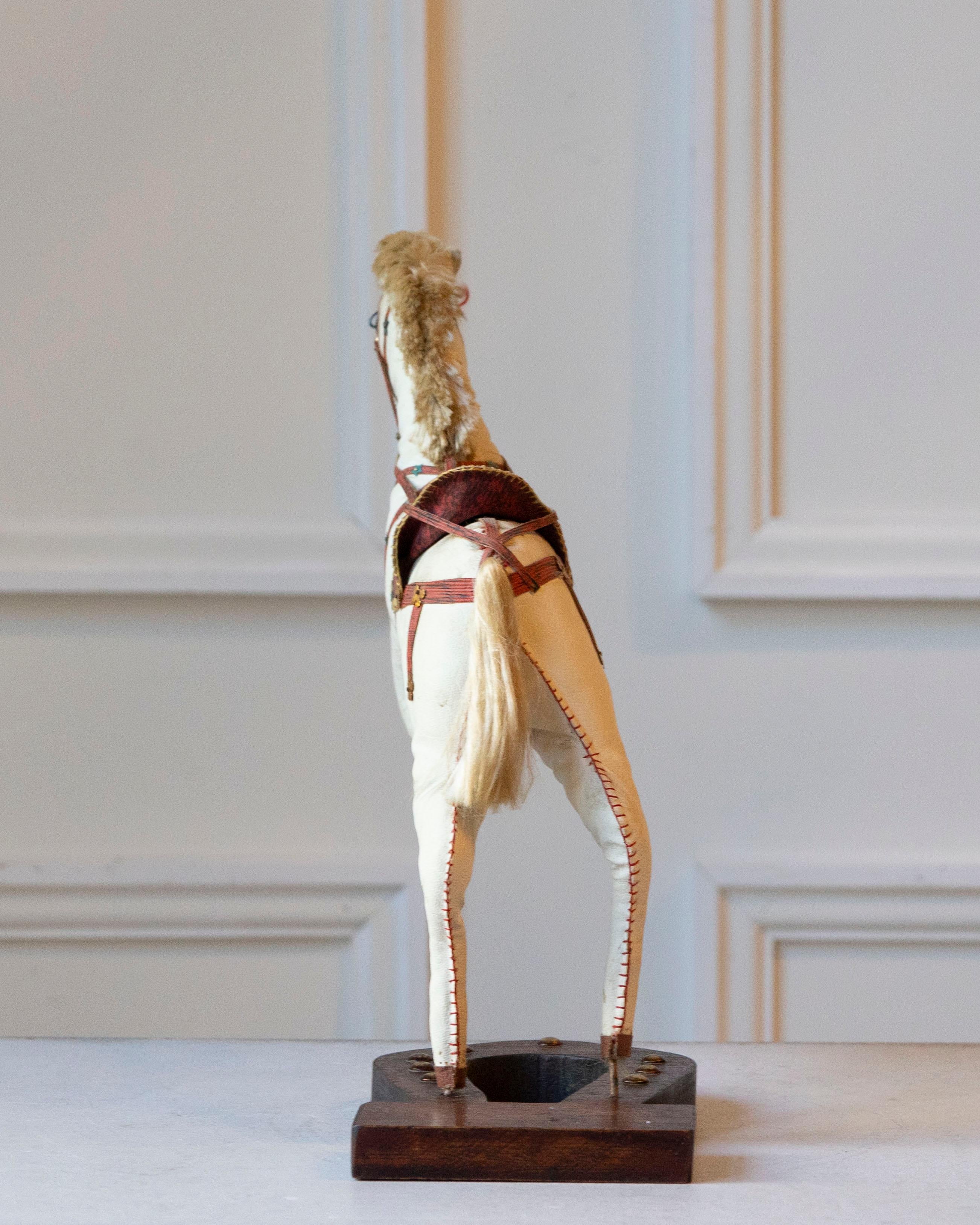 French Decorative Horse in Moleskin with Saddle and Harness, 20th Century For Sale 2