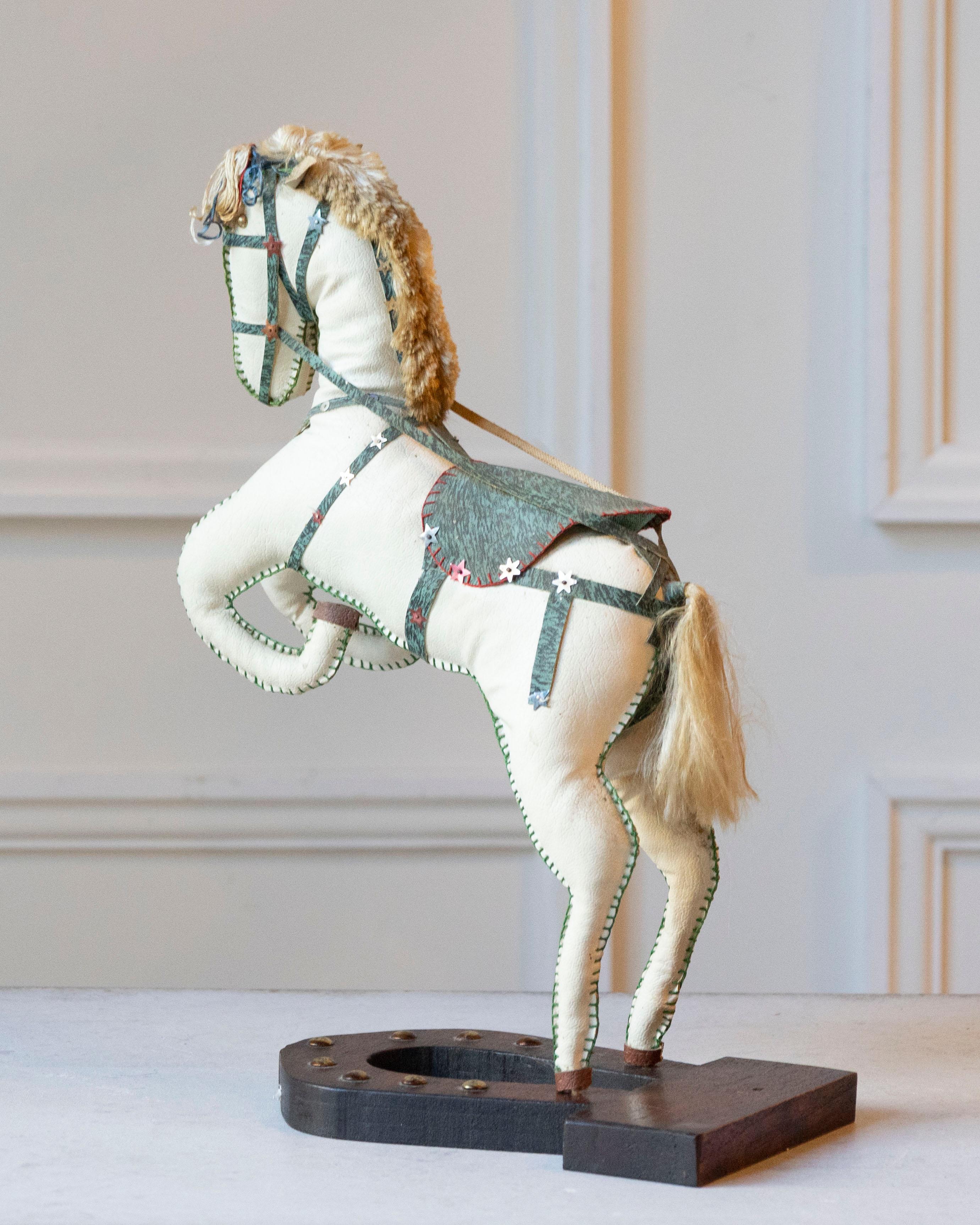 French Decorative Horse in Moleskin with Saddle and Harness, 20th Century For Sale 2