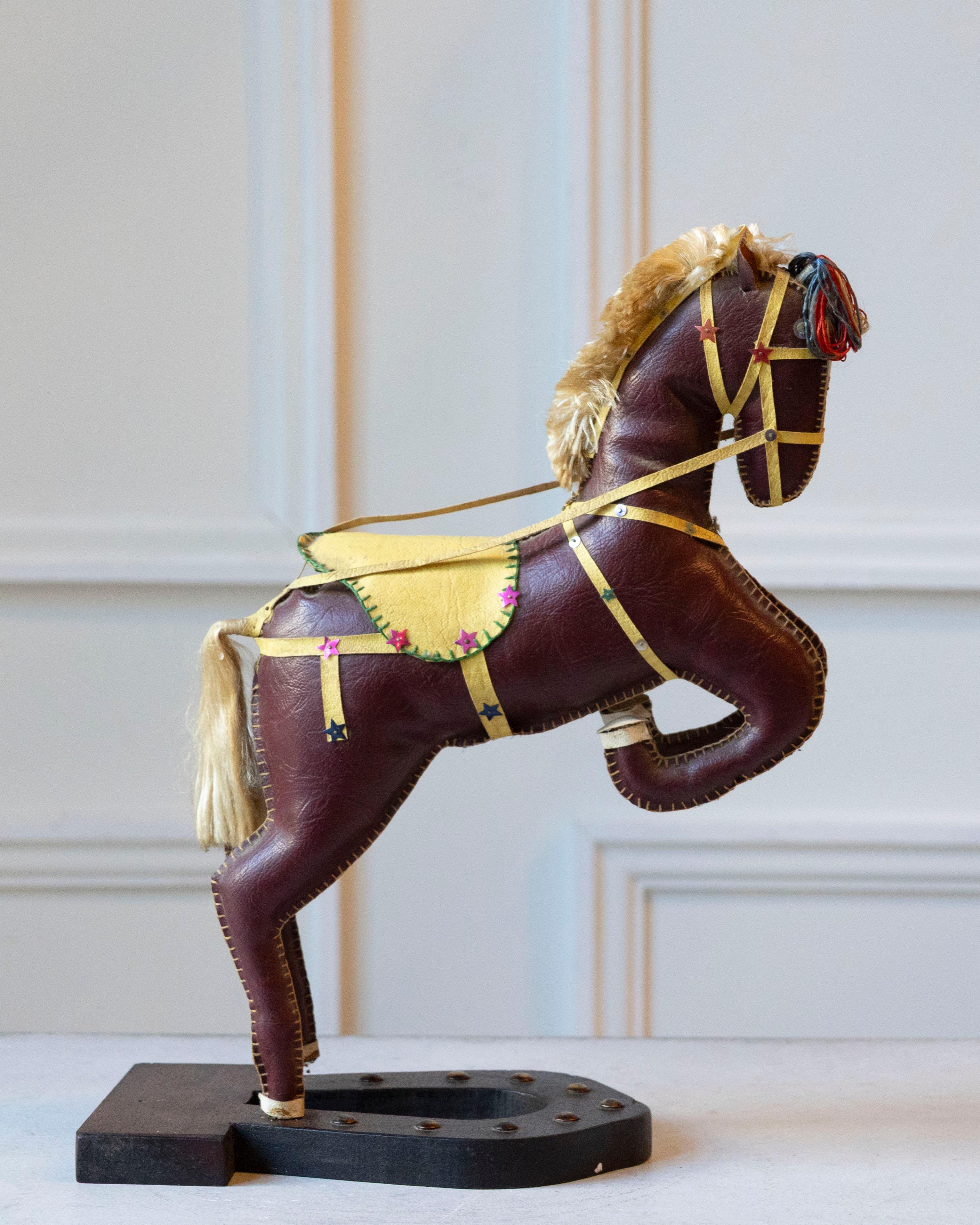 French Decorative Horse in Moleskin with Saddle and Harness, 20th Century For Sale 2