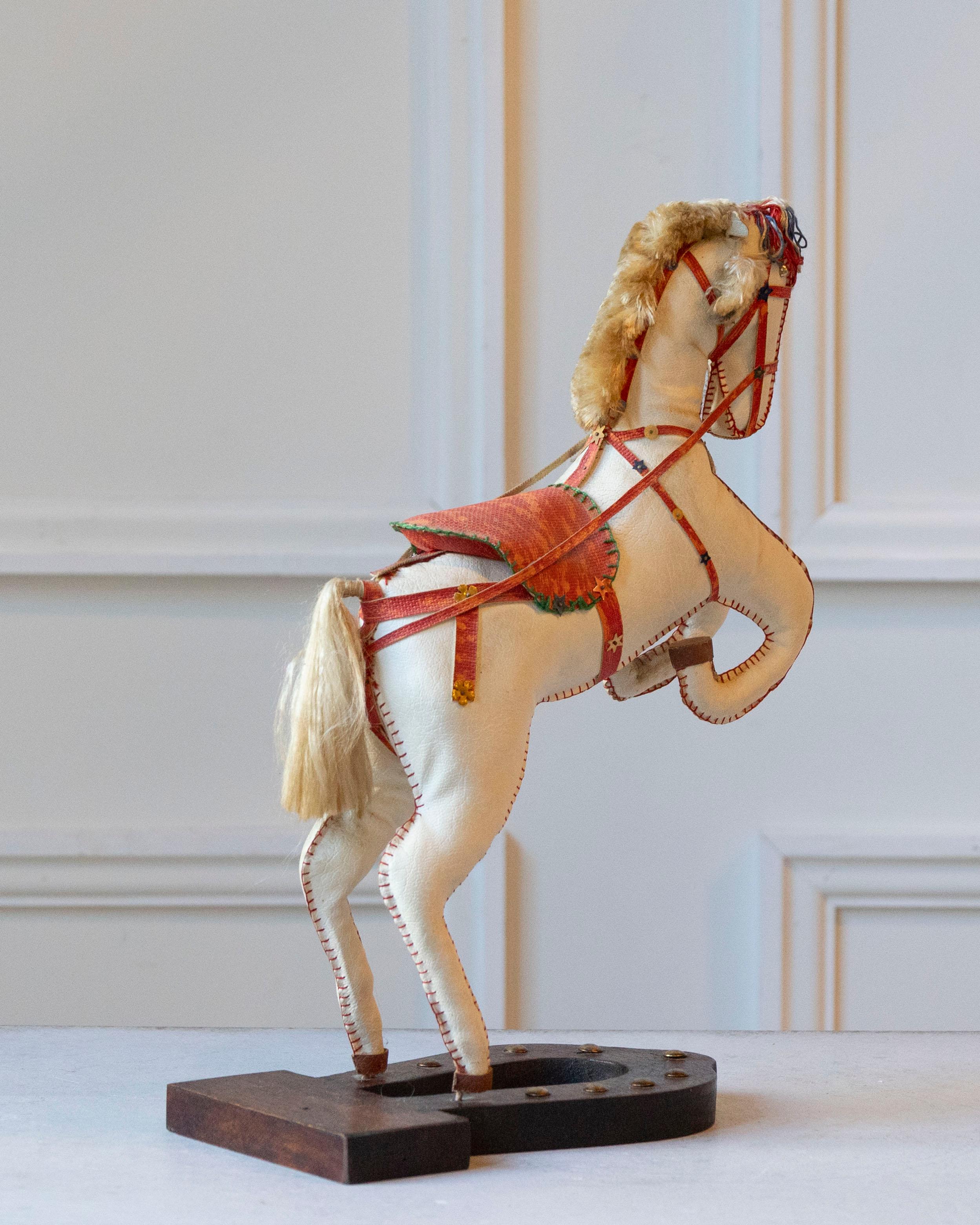French Decorative Horse in Moleskin with Saddle and Harness, 20th Century For Sale 2