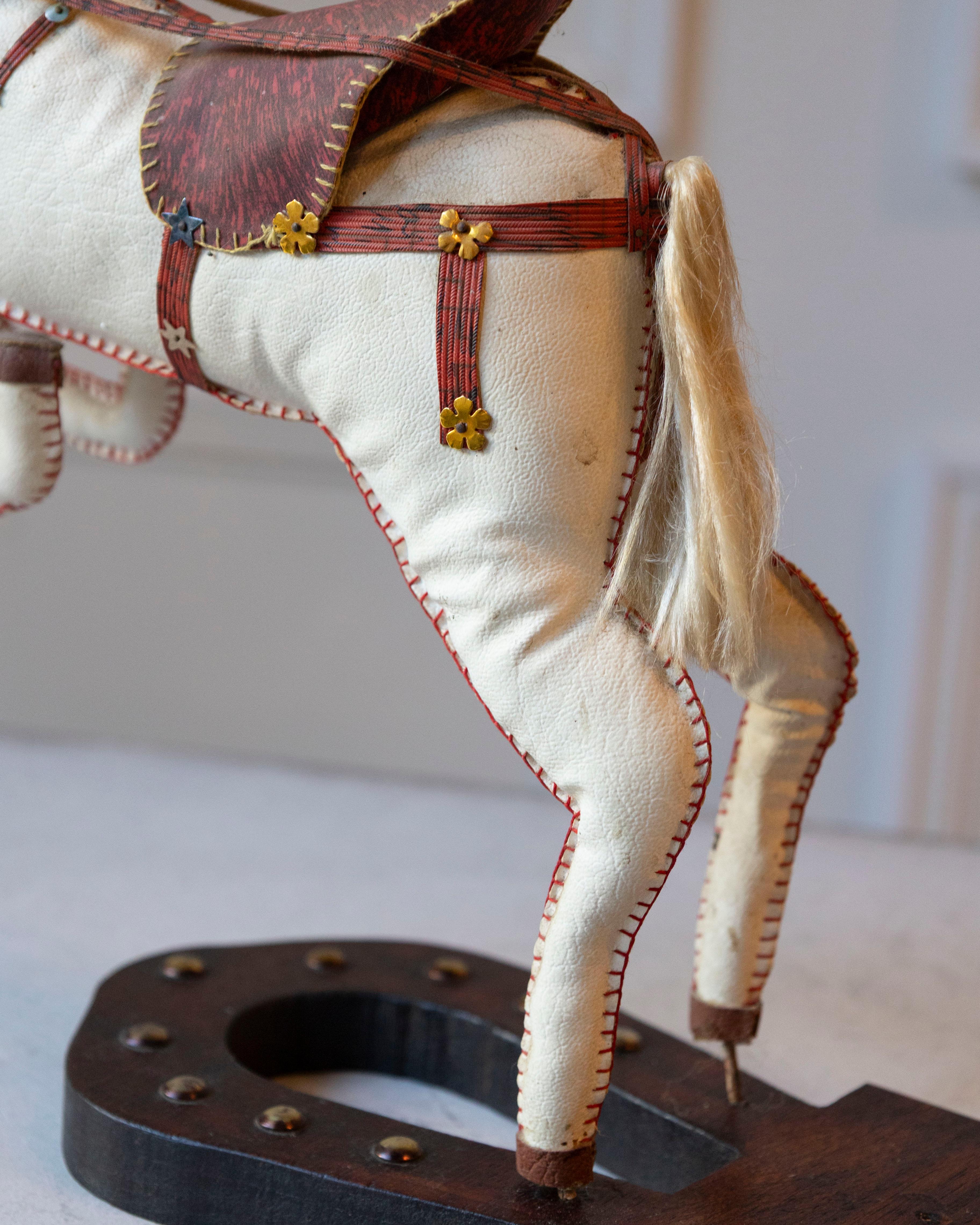 French Decorative Horse in Moleskin with Saddle and Harness, 20th Century For Sale 4