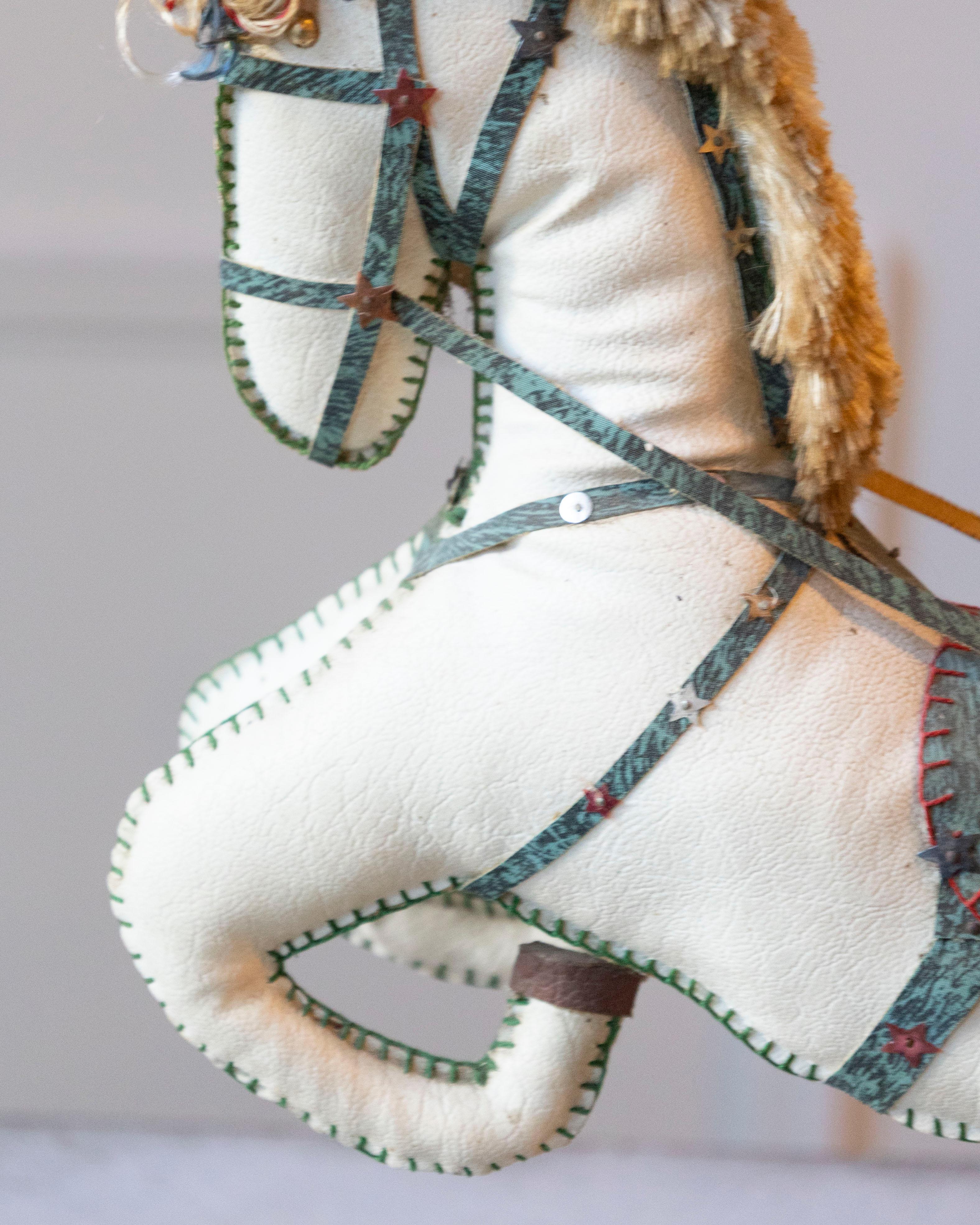 French Decorative Horse in Moleskin with Saddle and Harness, 20th Century For Sale 4