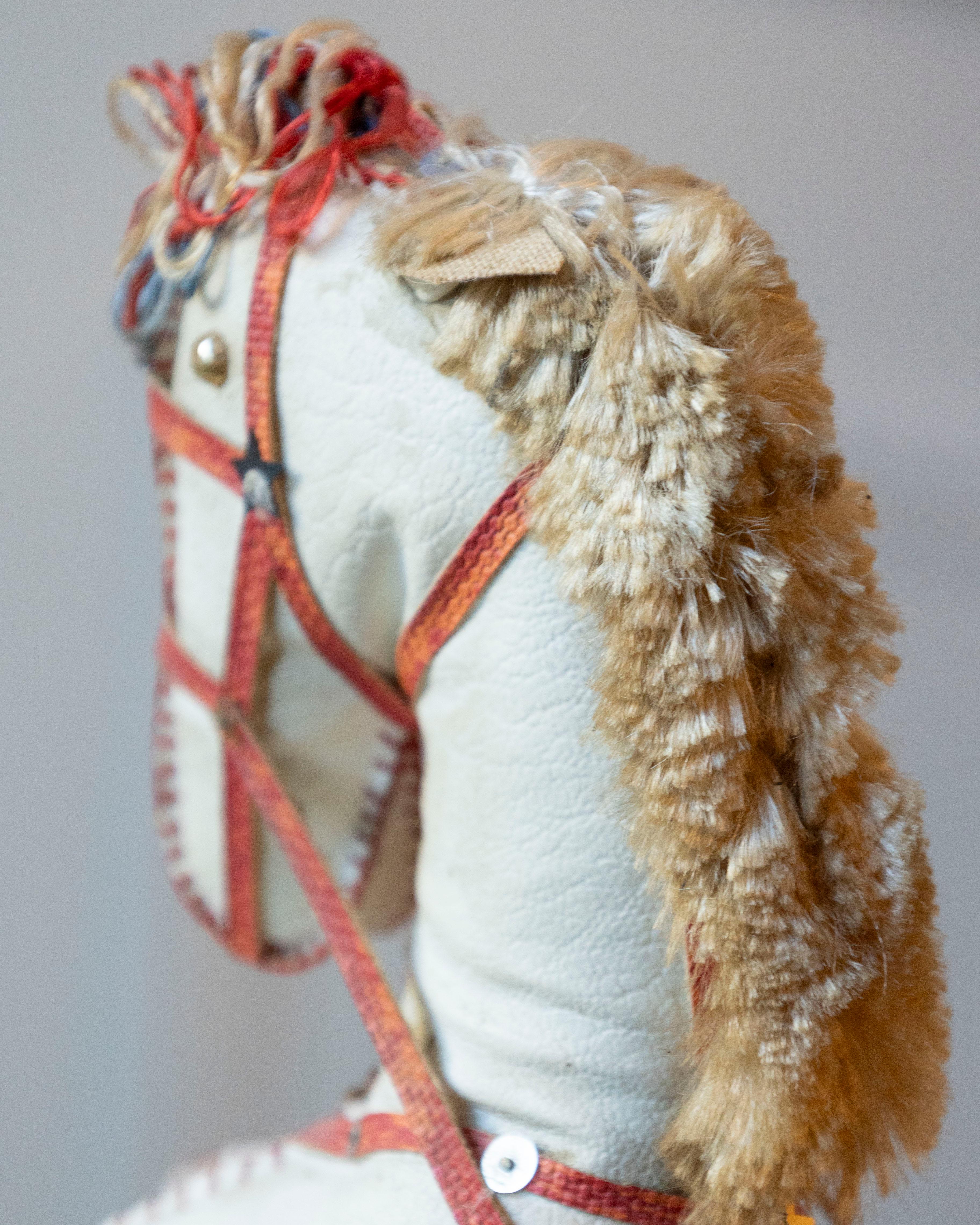 French Decorative Horse in Moleskin with Saddle and Harness, 20th Century For Sale 5