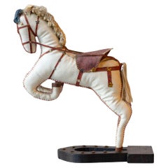 French Decorative Horse in Moleskin with Saddle and Harness, 20th Century