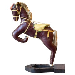 French Decorative Horse in Moleskin with Saddle and Harness, 20th Century