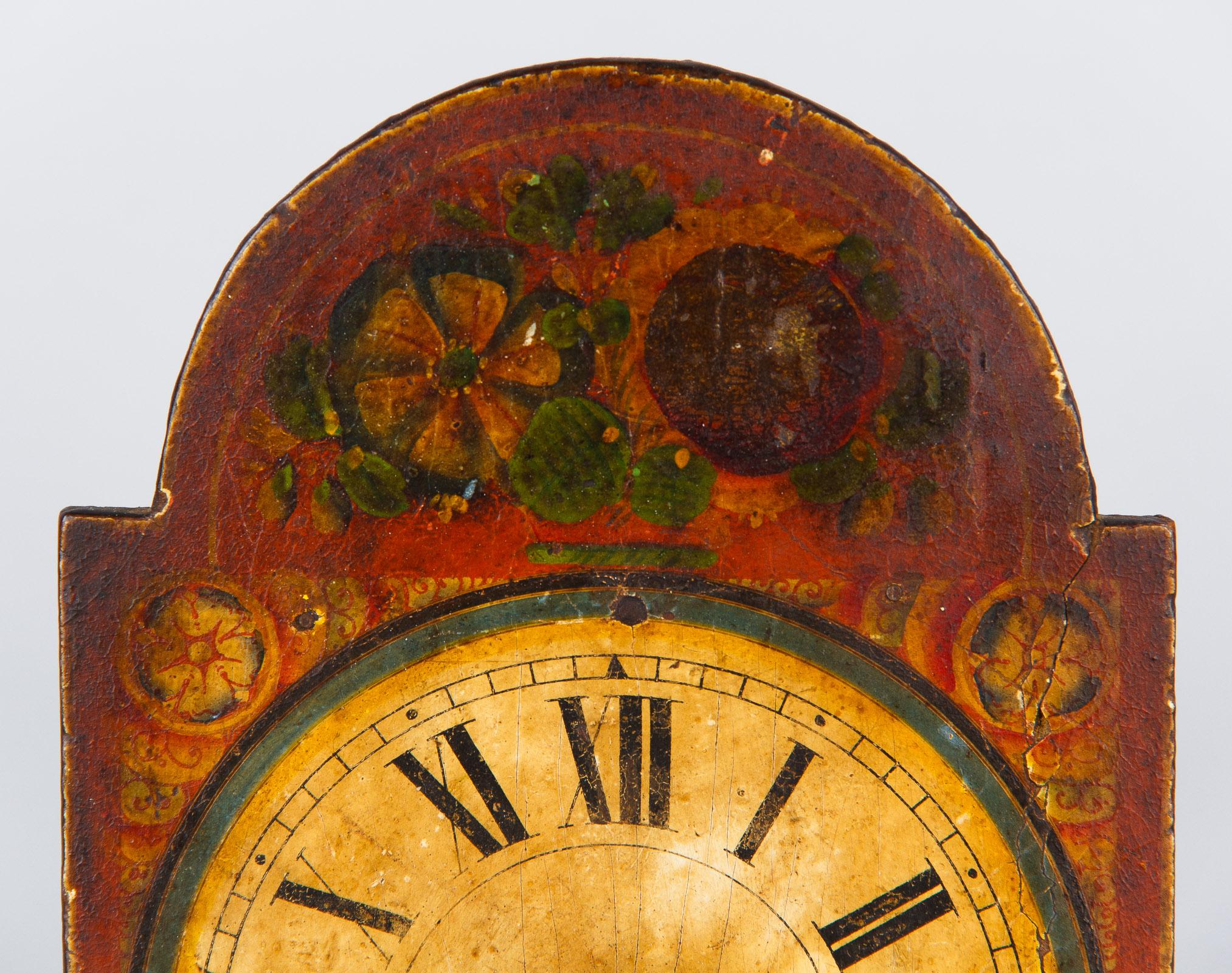 Black Forest Decorative Painted Clock Face, Germany, 19th Century In Good Condition For Sale In Austin, TX