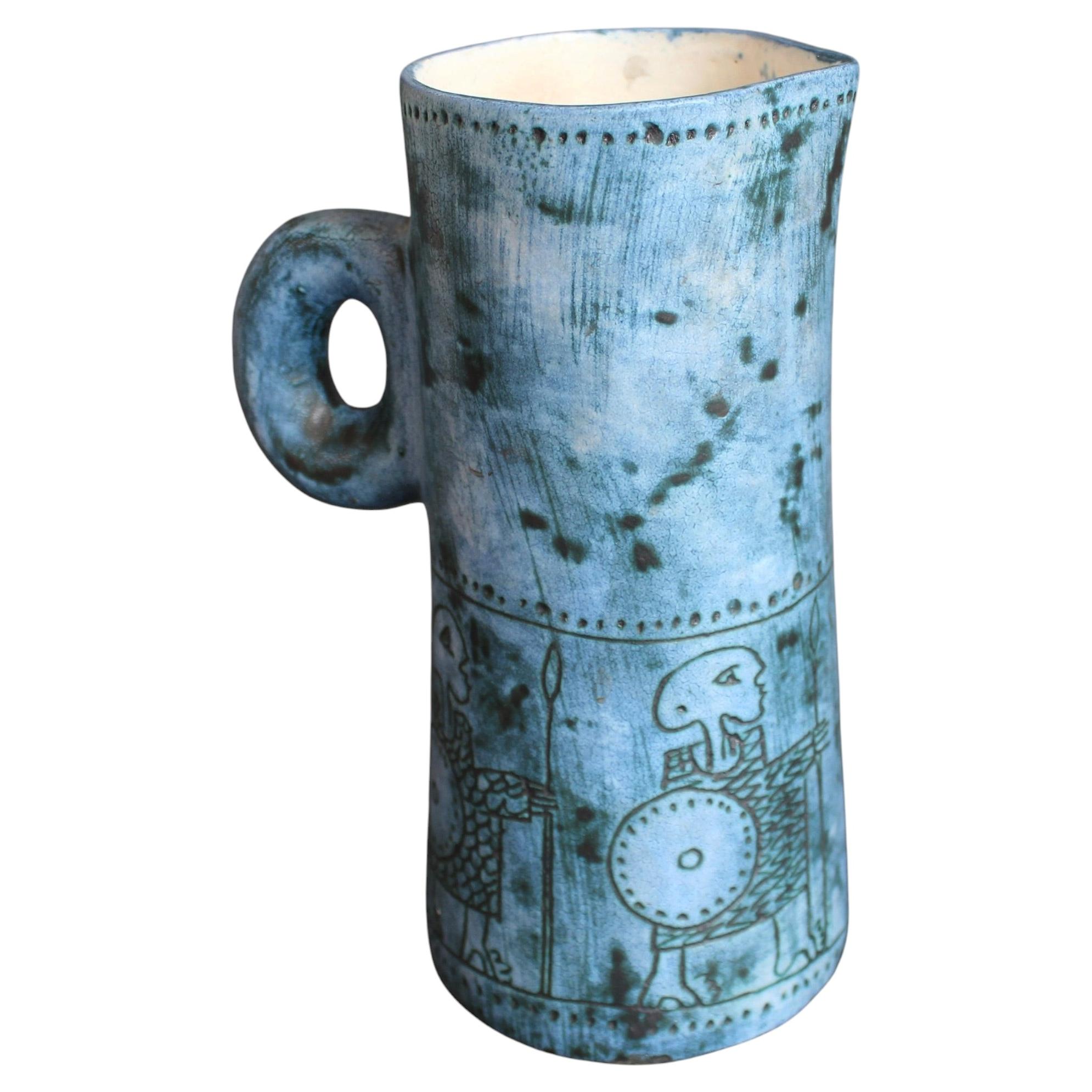 Mid-Century Ceramic Pitcher by Jacques Blin, France, 1960s For